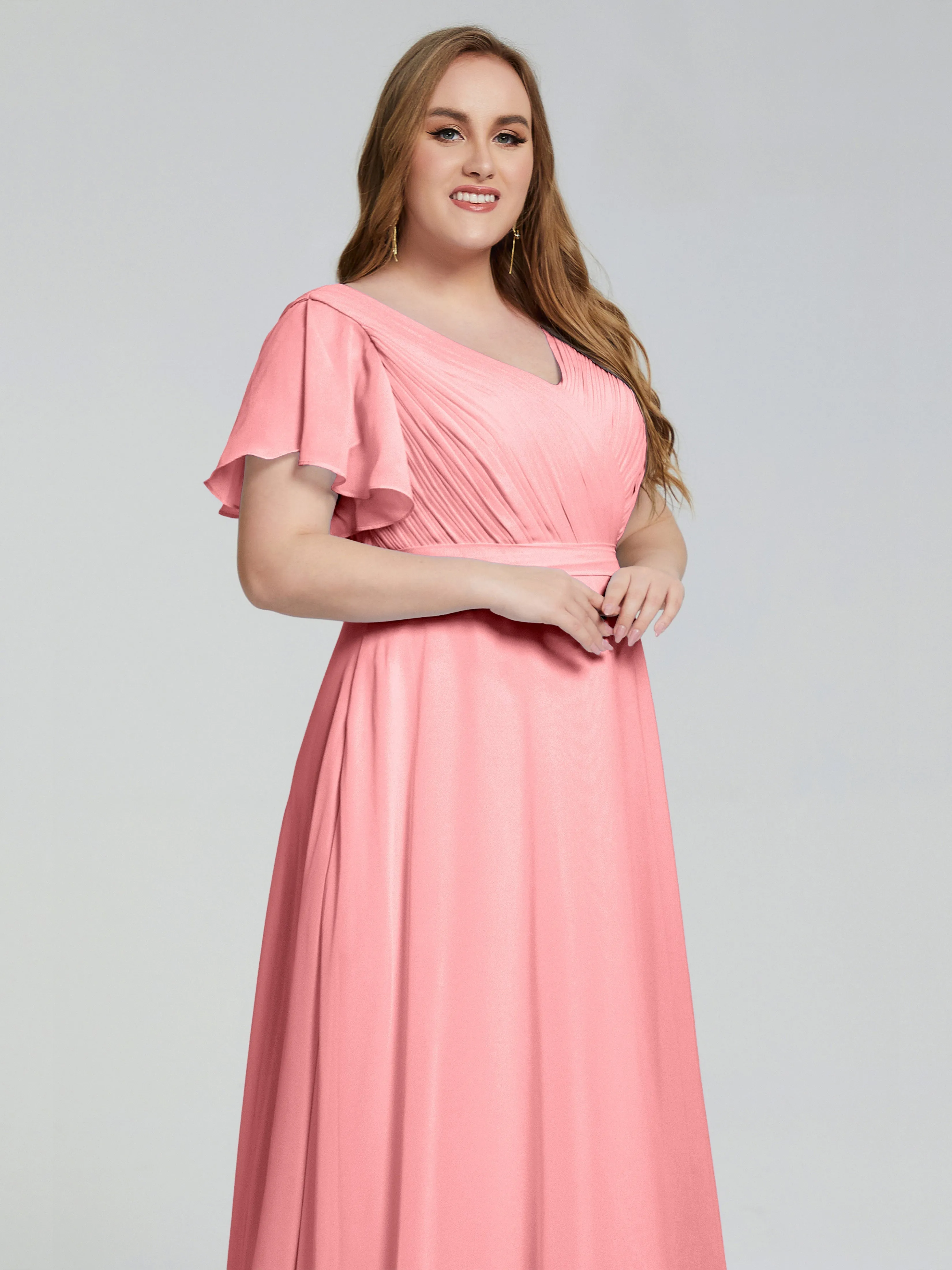 Brooke Short Sleeves Chiffon Mother of the Bride Dresses