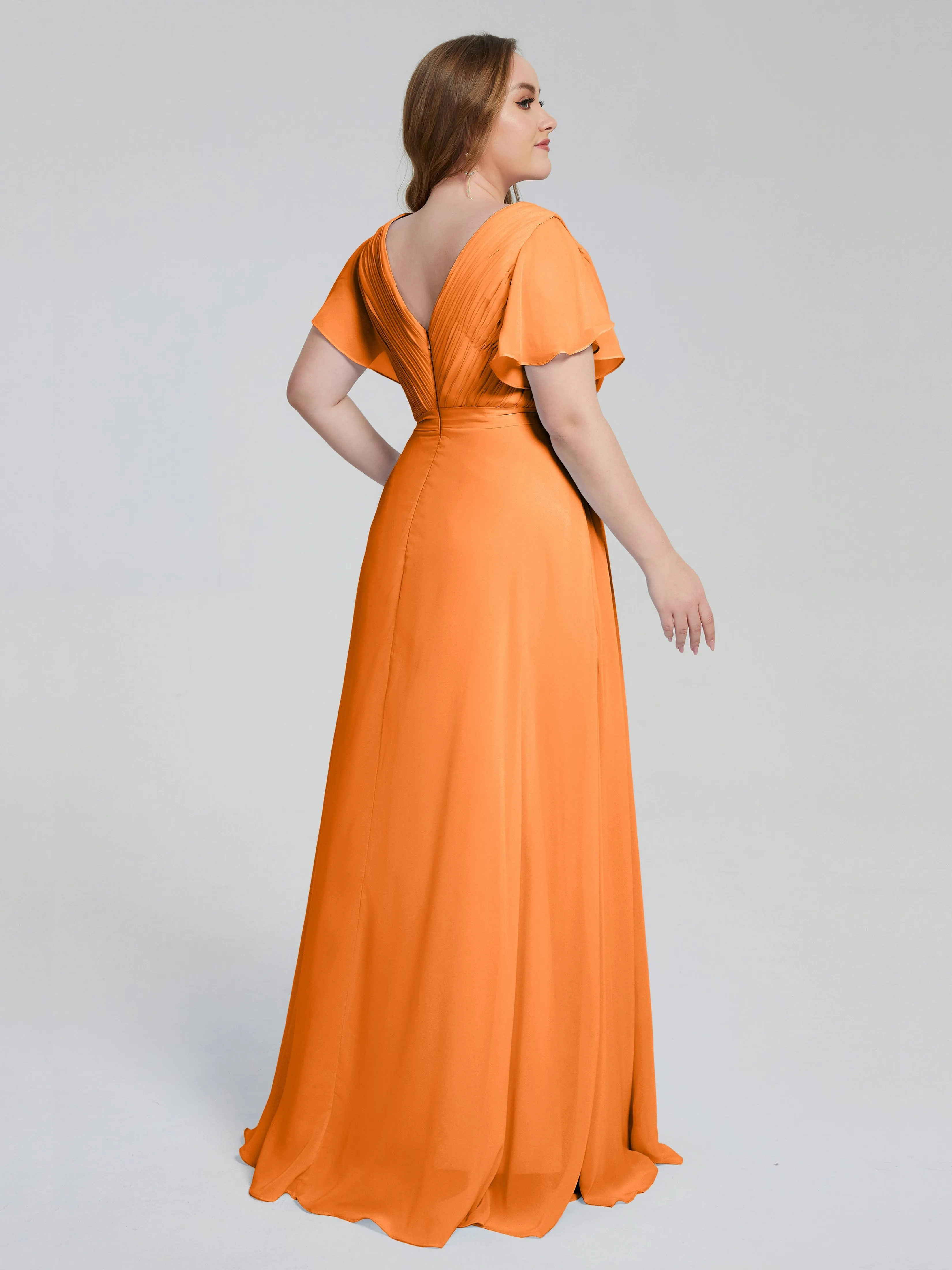 Brooke Short Sleeves Chiffon Mother of the Bride Dresses