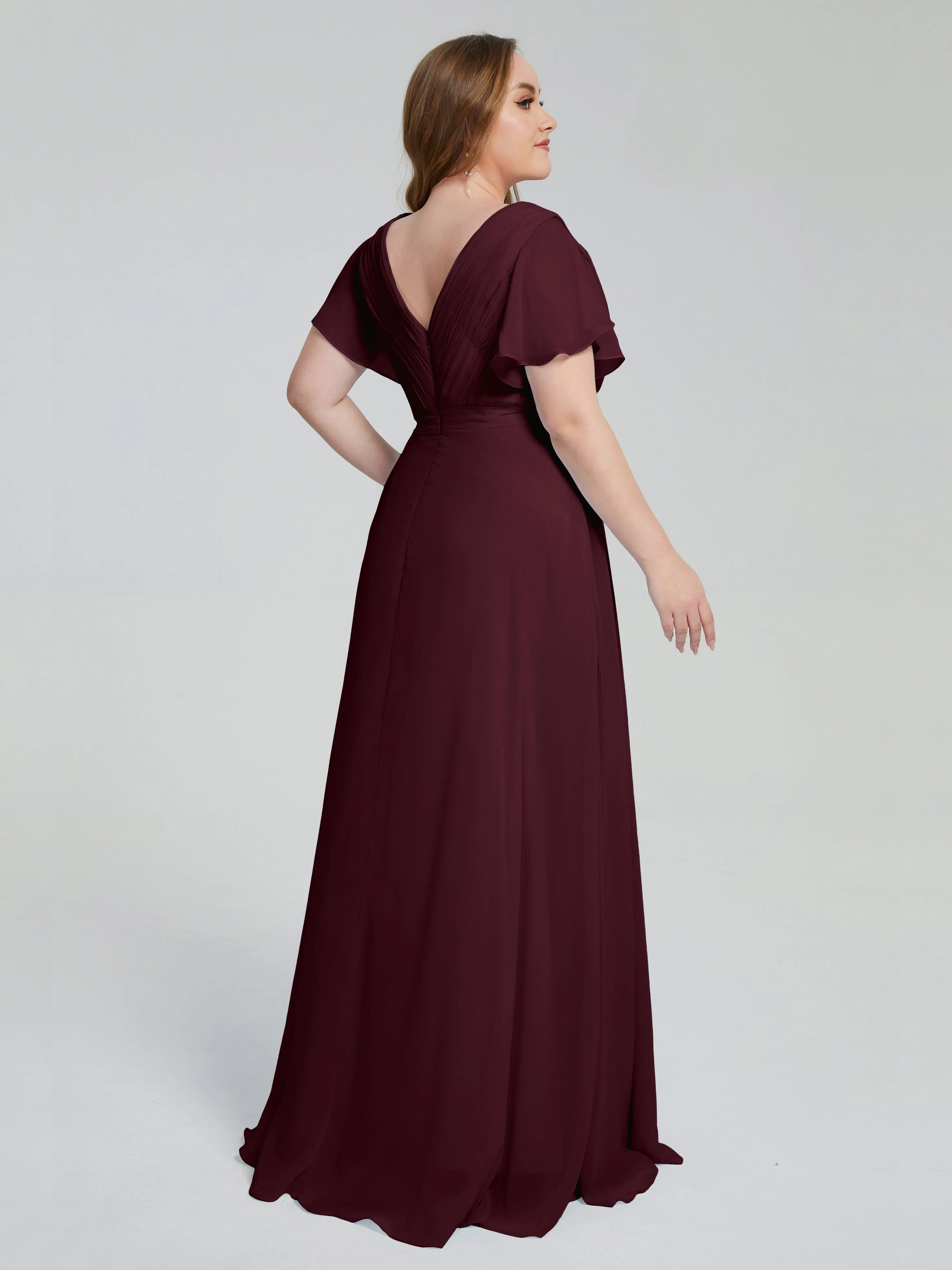 Brooke Short Sleeves Chiffon Mother of the Bride Dresses