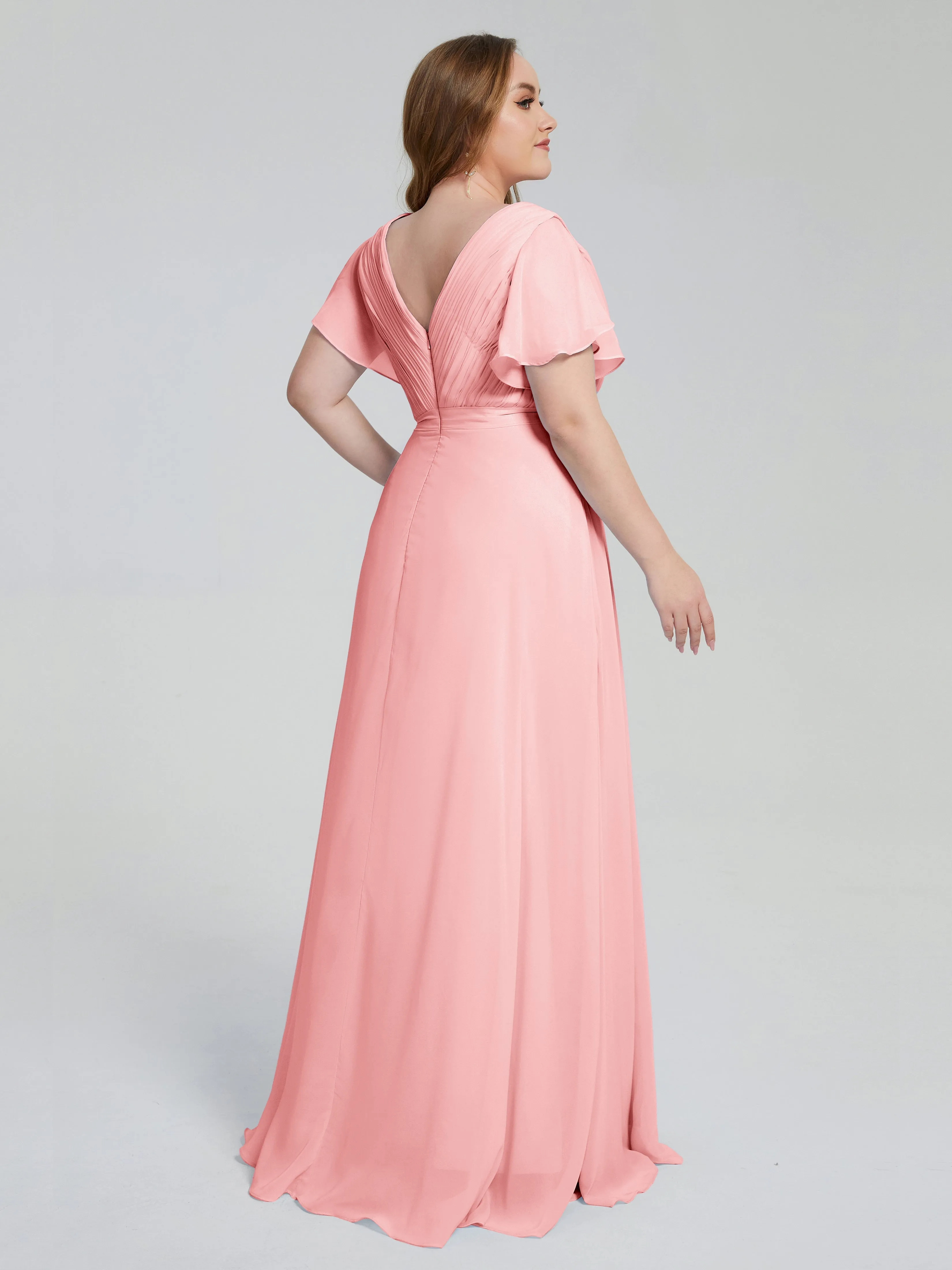 Brooke Short Sleeves Chiffon Mother of the Bride Dresses