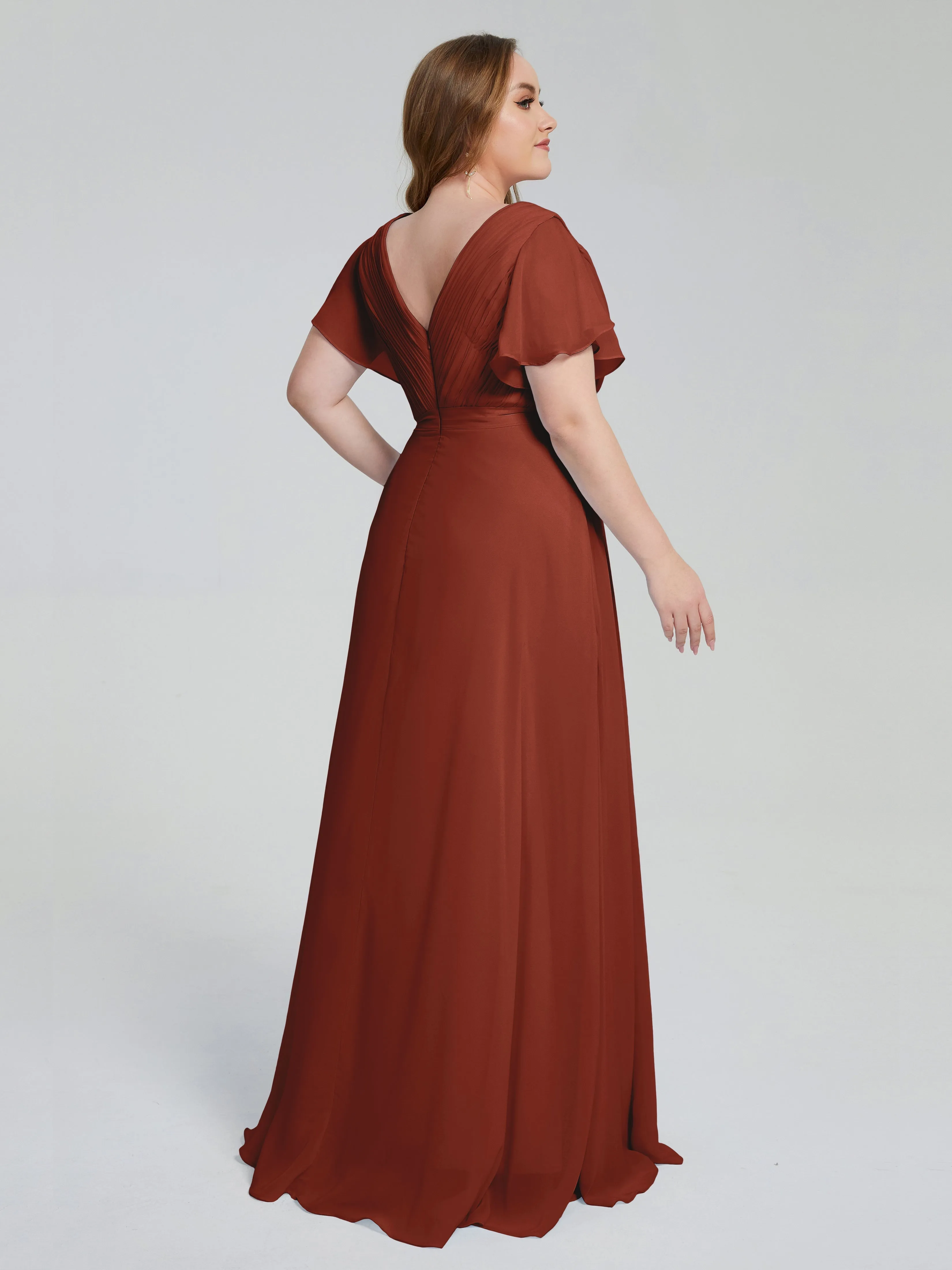 Brooke Short Sleeves Chiffon Mother of the Bride Dresses