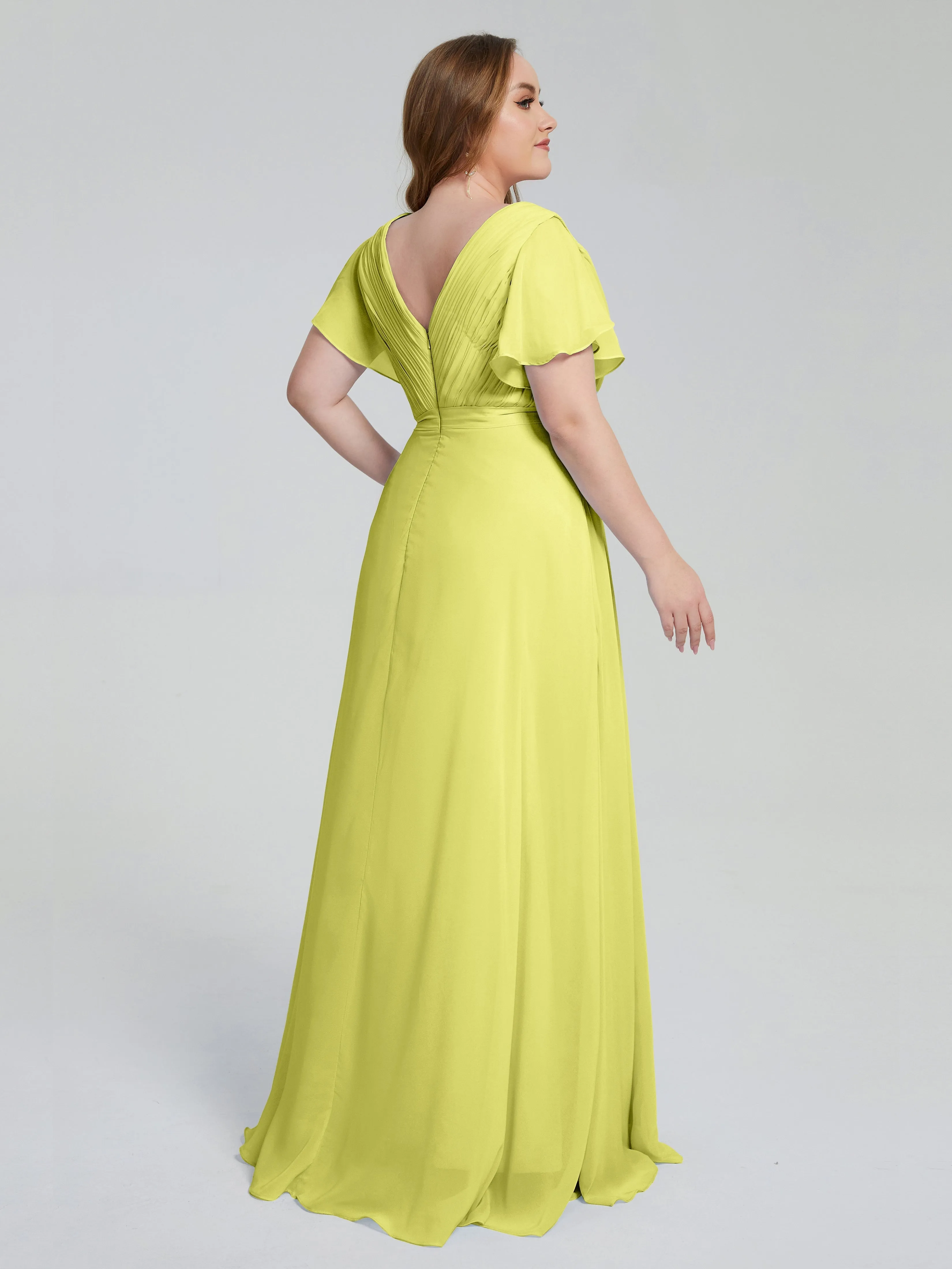 Brooke Short Sleeves Chiffon Mother of the Bride Dresses