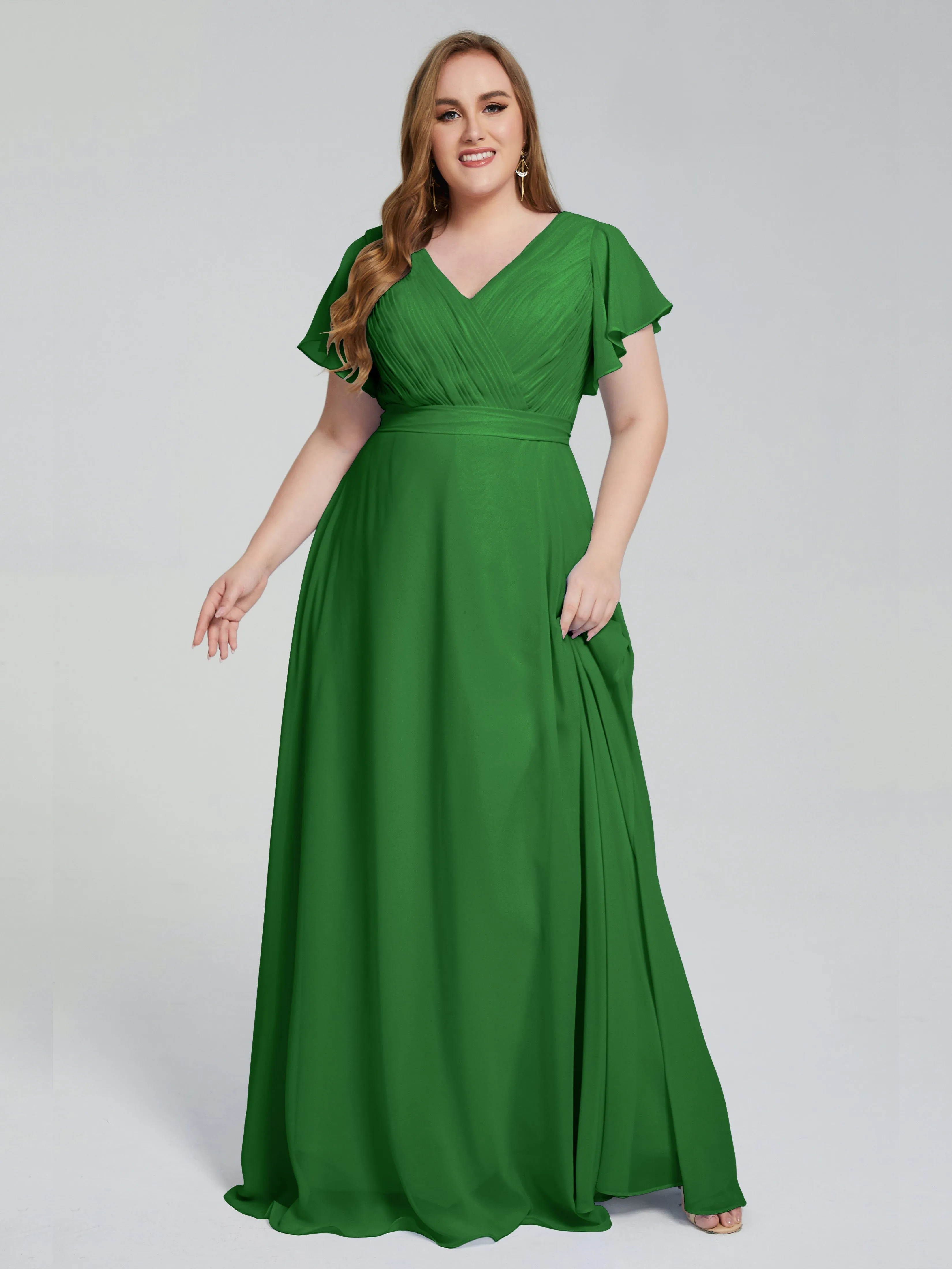 Brooke Short Sleeves Chiffon Mother of the Bride Dresses