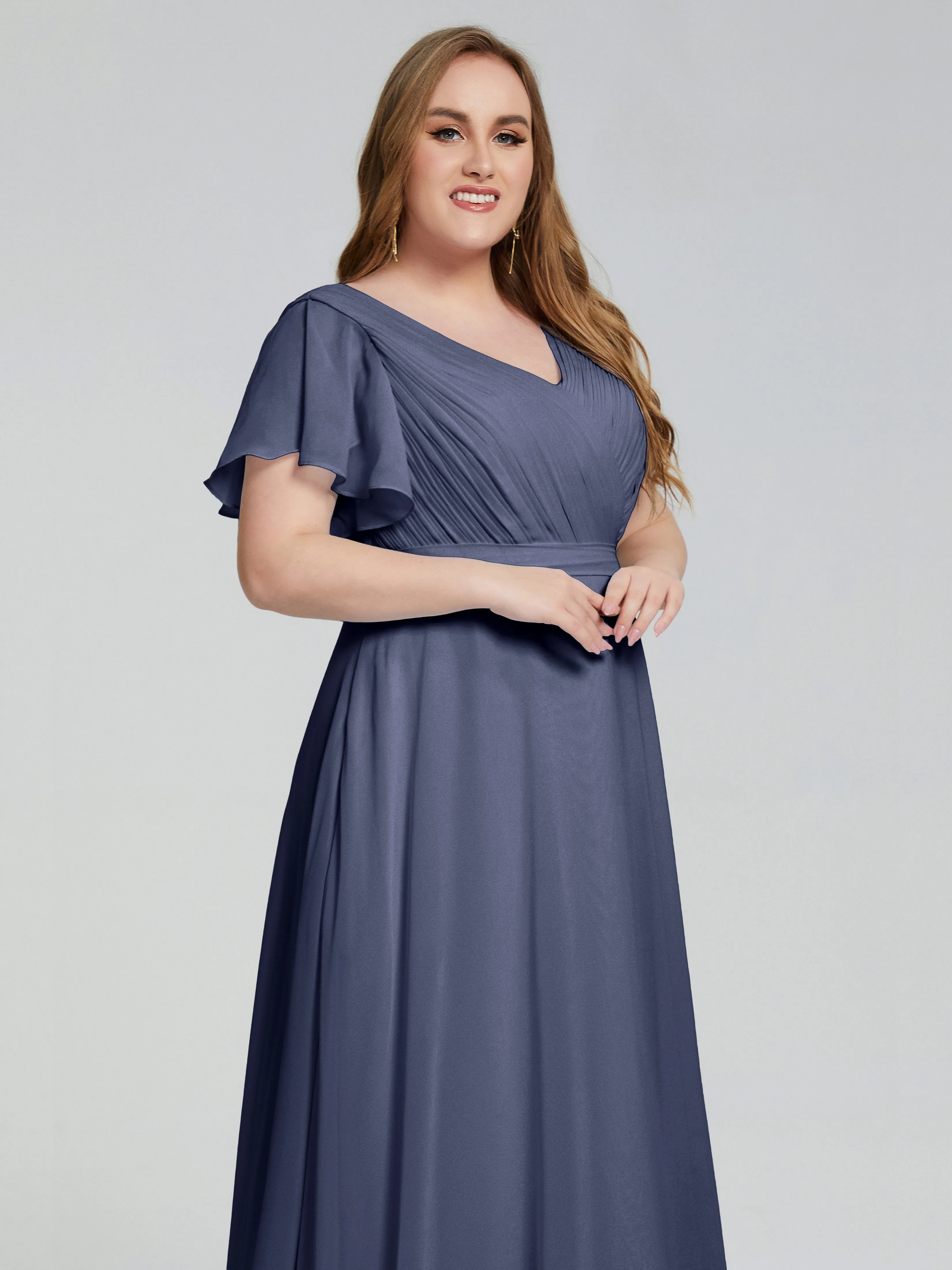 Brooke Short Sleeves Chiffon Mother of the Bride Dresses