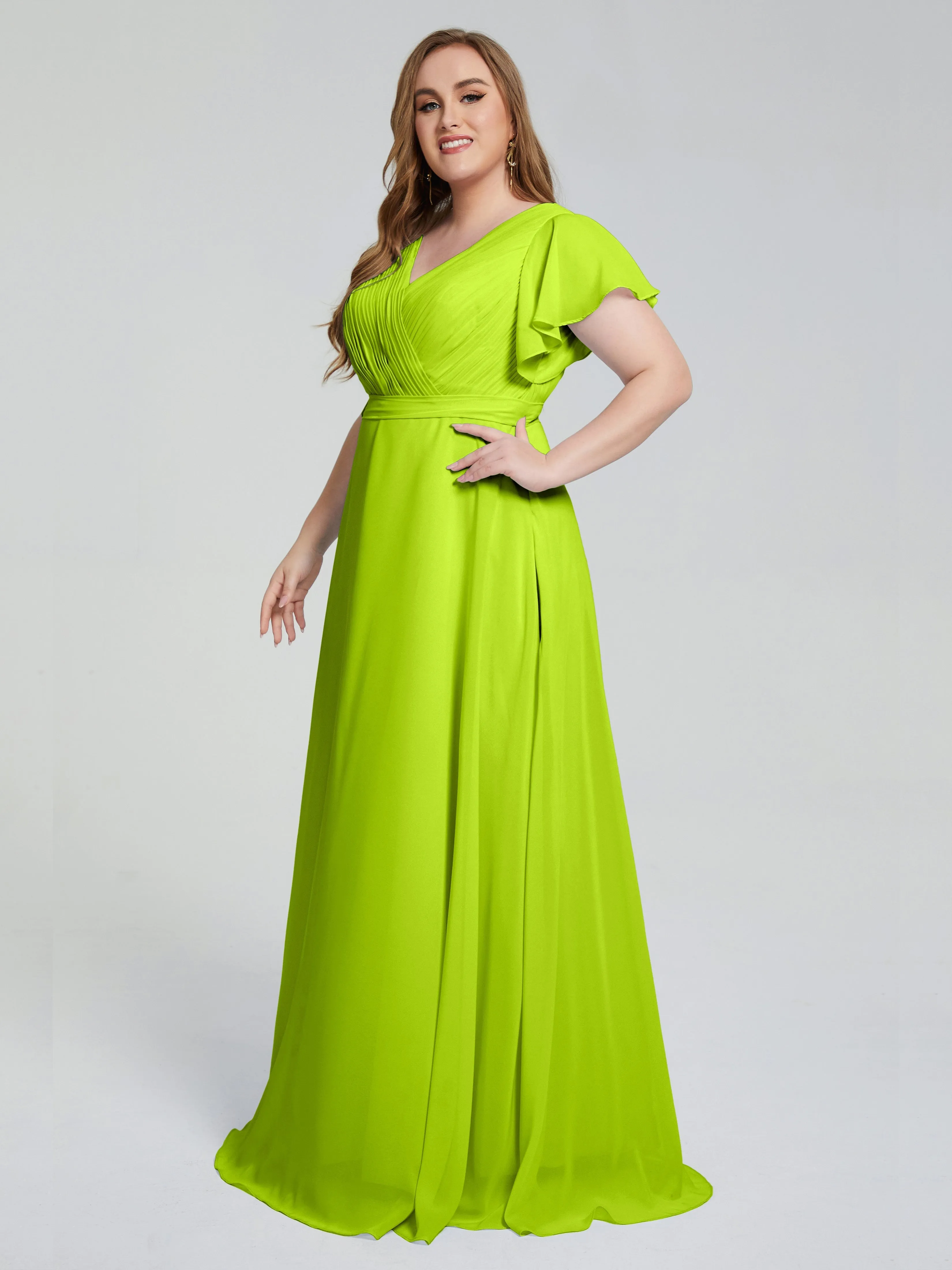 Brooke Short Sleeves Chiffon Mother of the Bride Dresses