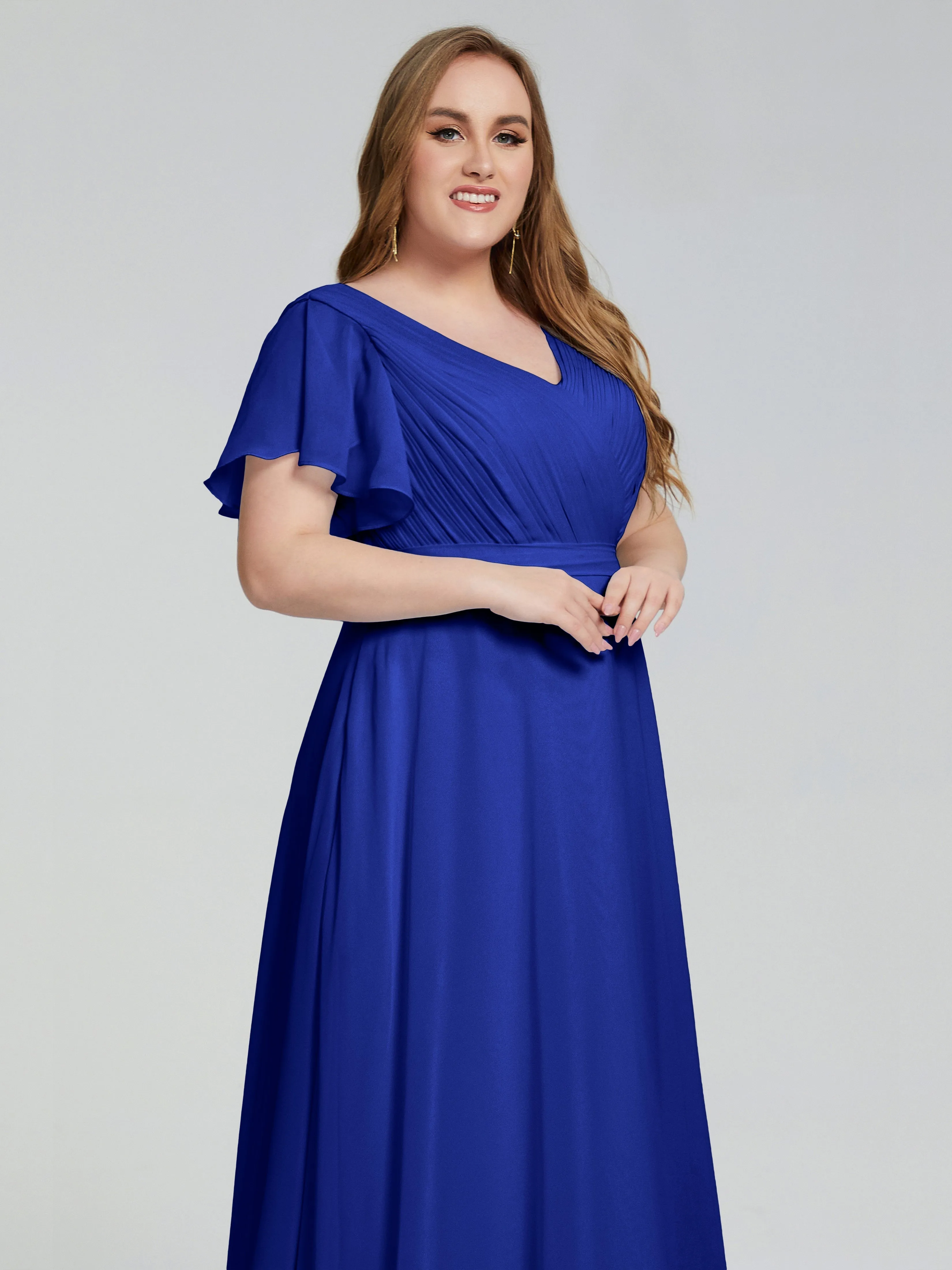 Brooke Short Sleeves Chiffon Mother of the Bride Dresses