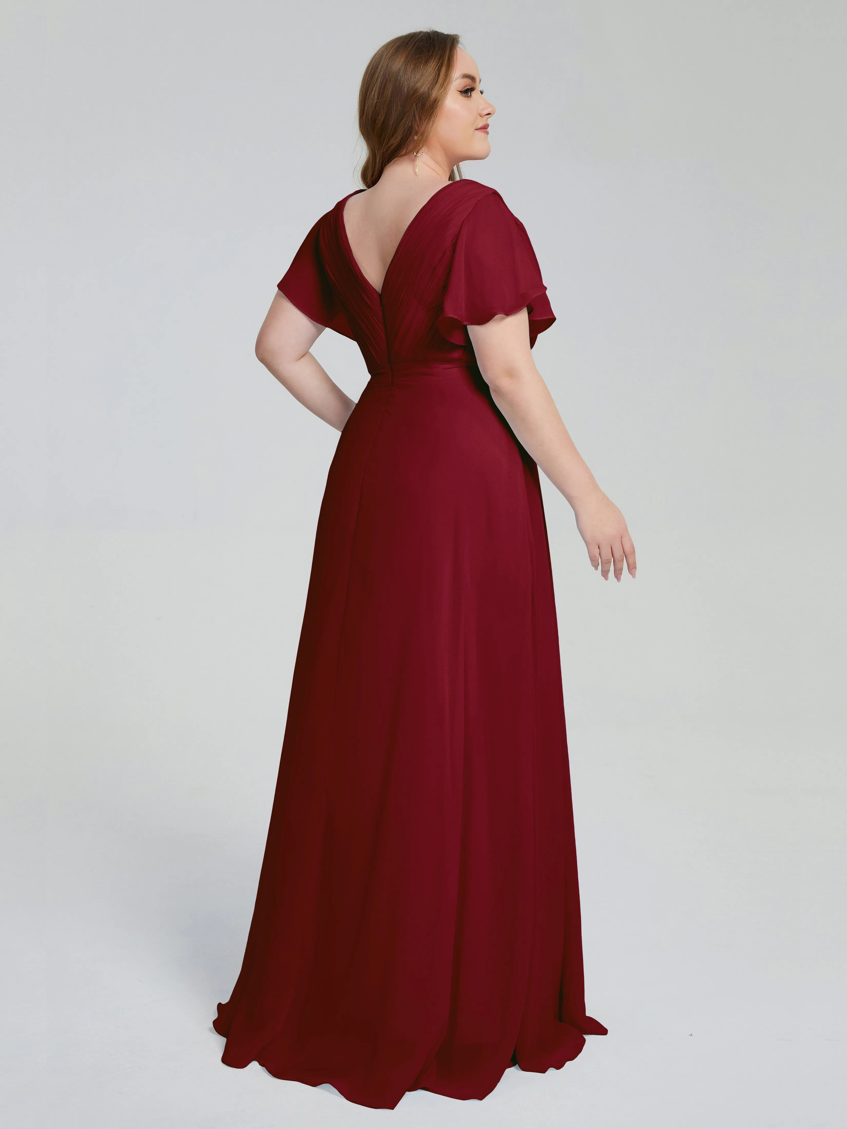 Brooke Short Sleeves Chiffon Mother of the Bride Dresses