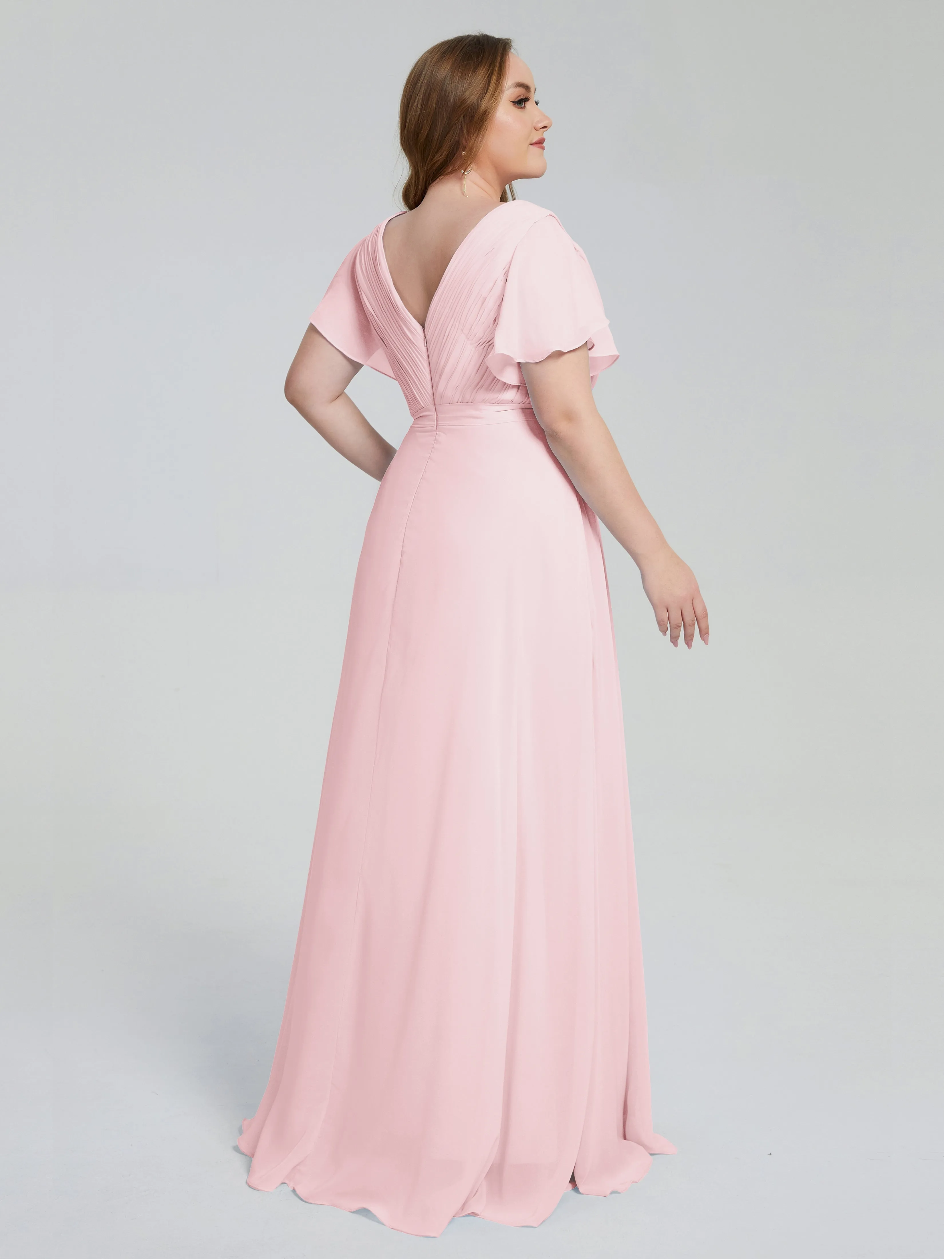 Brooke Short Sleeves Chiffon Mother of the Bride Dresses