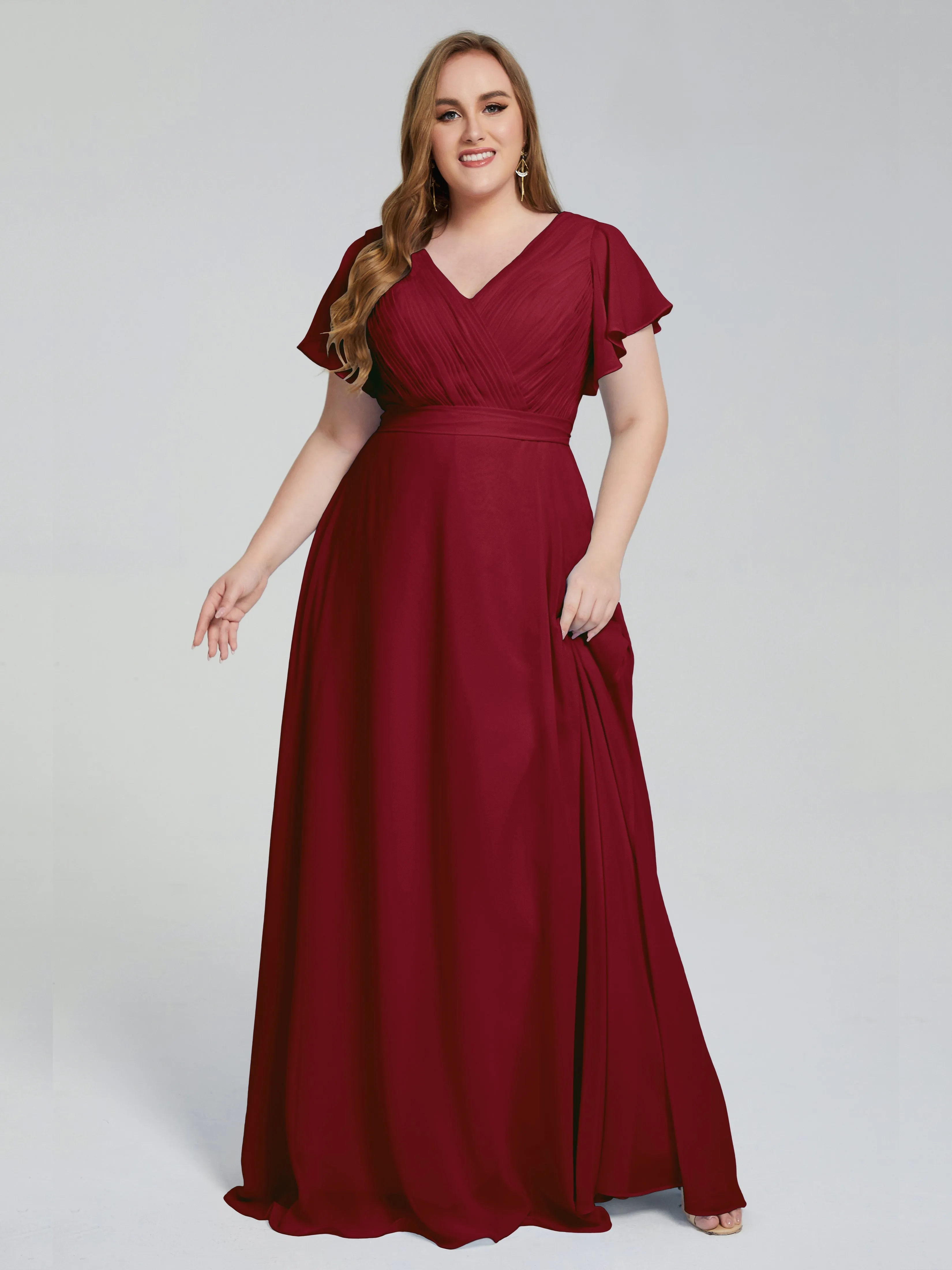 Brooke Short Sleeves Chiffon Mother of the Bride Dresses