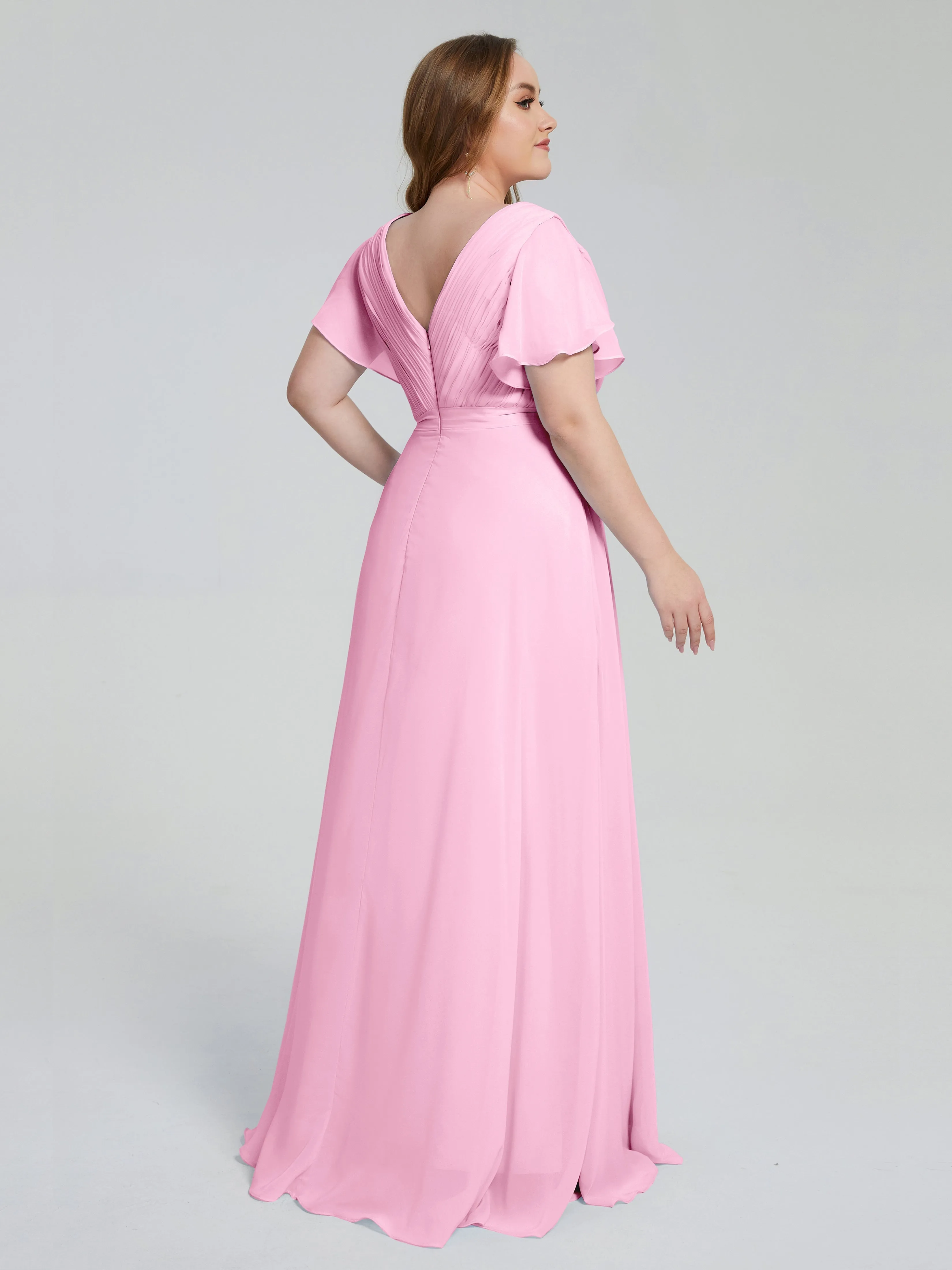 Brooke Short Sleeves Chiffon Mother of the Bride Dresses