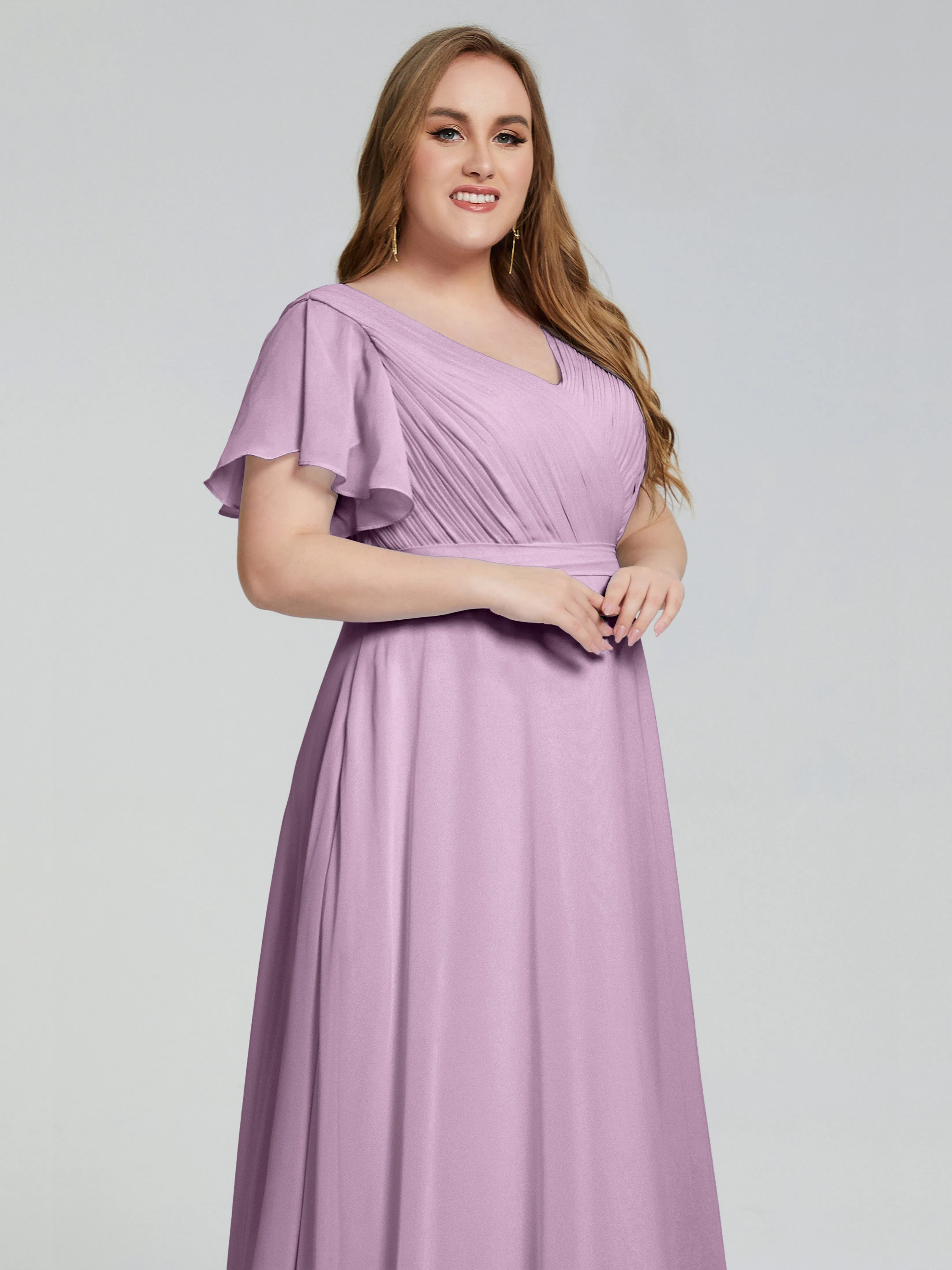 Brooke Short Sleeves Chiffon Mother of the Bride Dresses