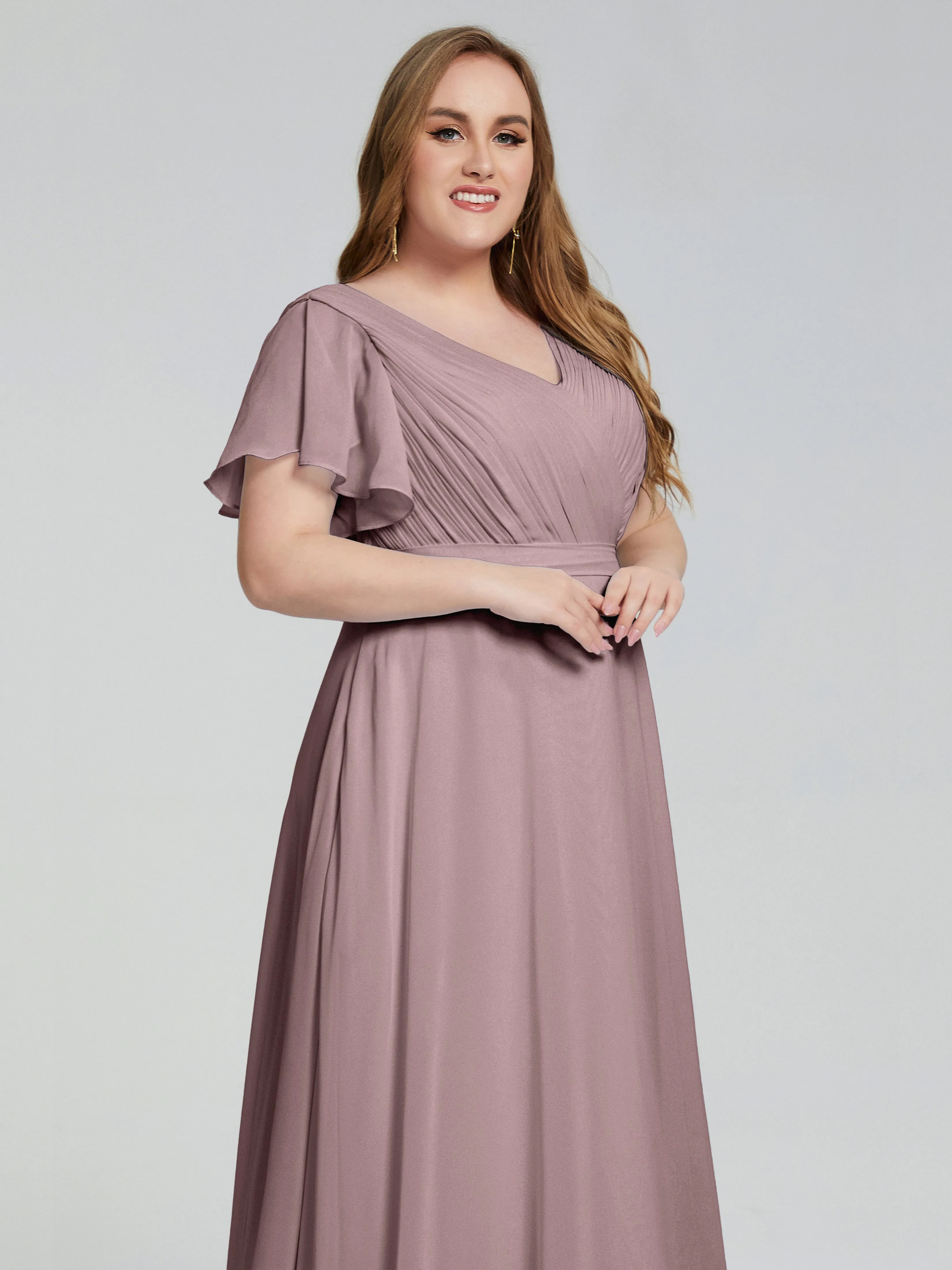 Brooke Short Sleeves Chiffon Mother of the Bride Dresses