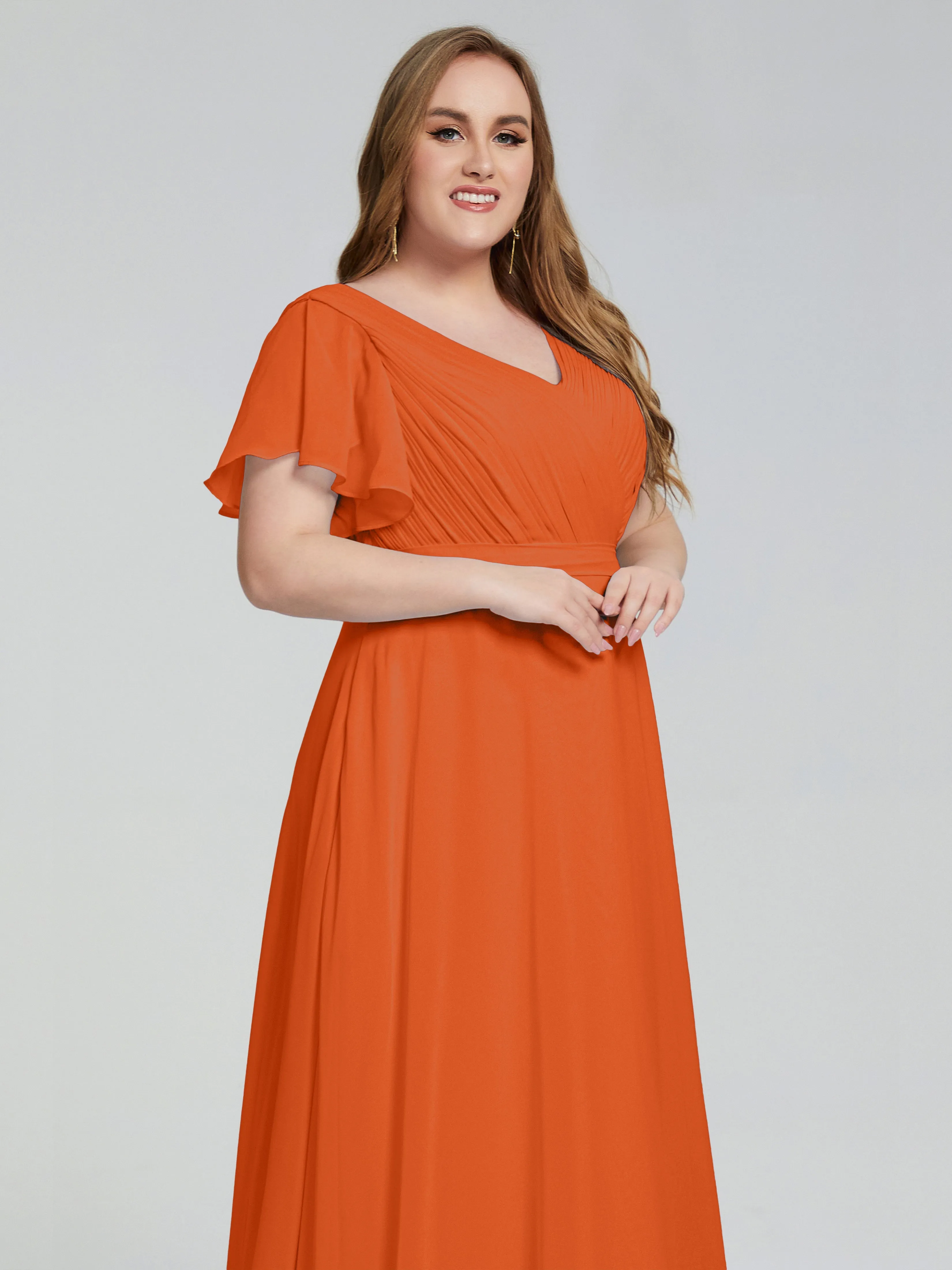 Brooke Short Sleeves Chiffon Mother of the Bride Dresses