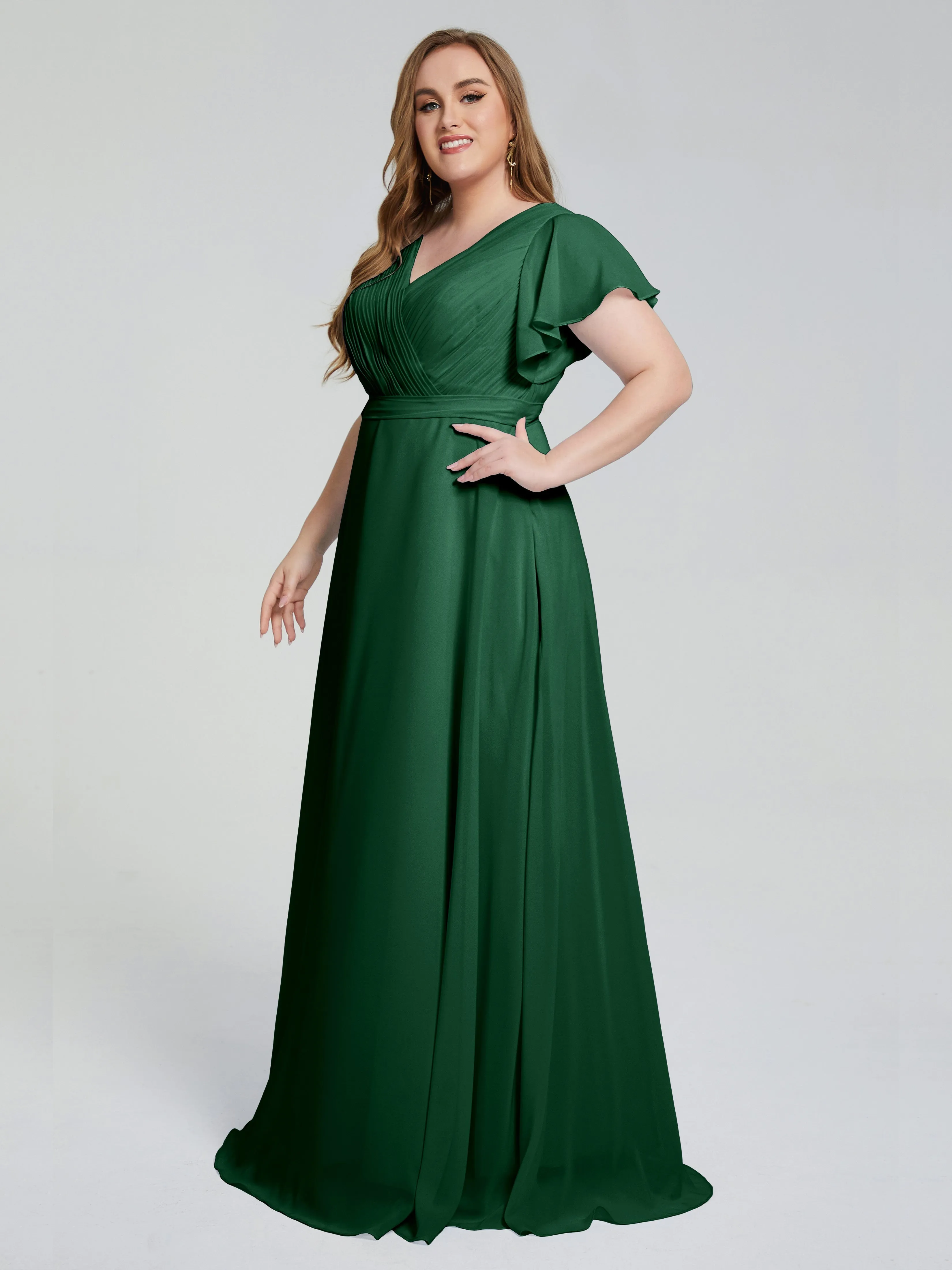 Brooke Short Sleeves Chiffon Mother of the Bride Dresses