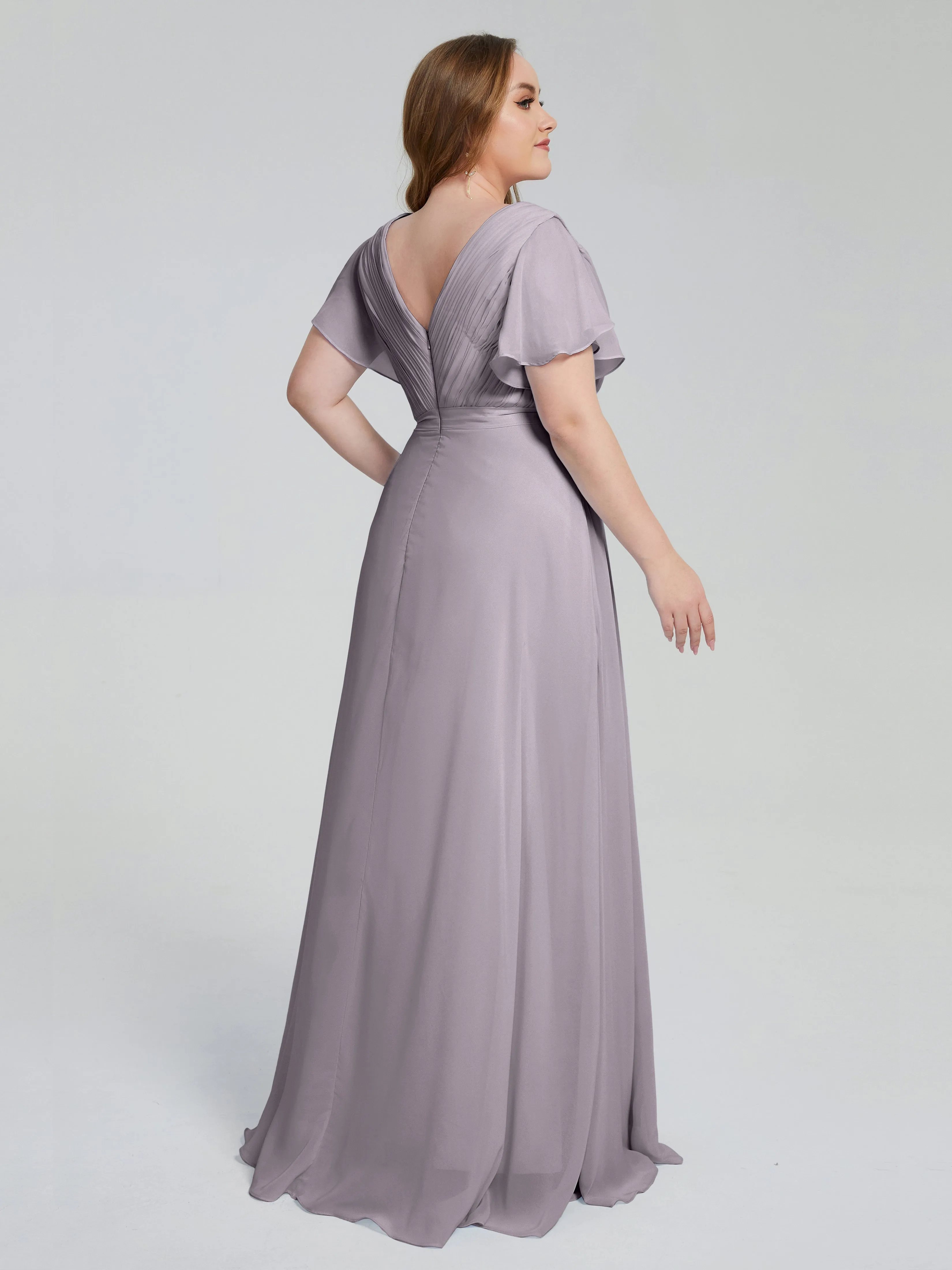 Brooke Short Sleeves Chiffon Mother of the Bride Dresses