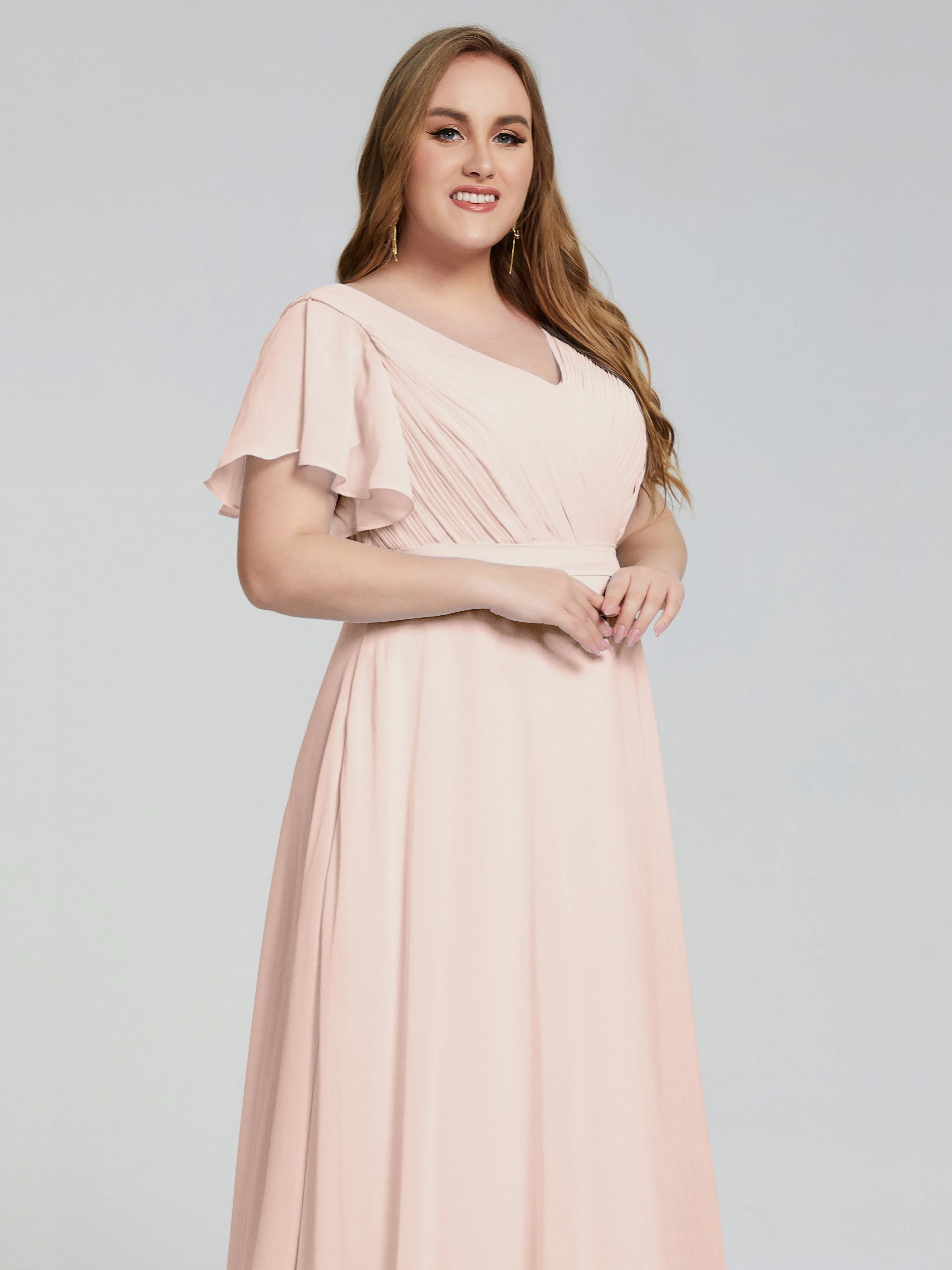 Brooke Short Sleeves Chiffon Mother of the Bride Dresses