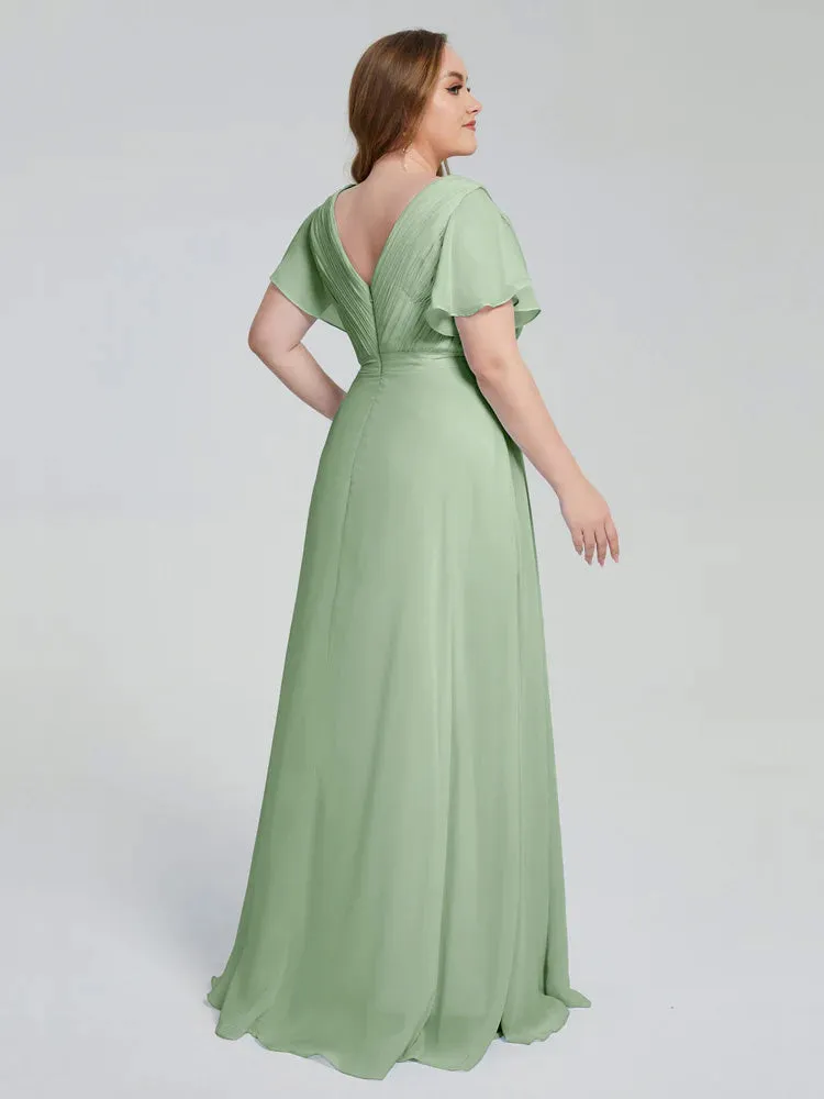 Brooke Short Sleeves Chiffon Mother of the Bride Dresses