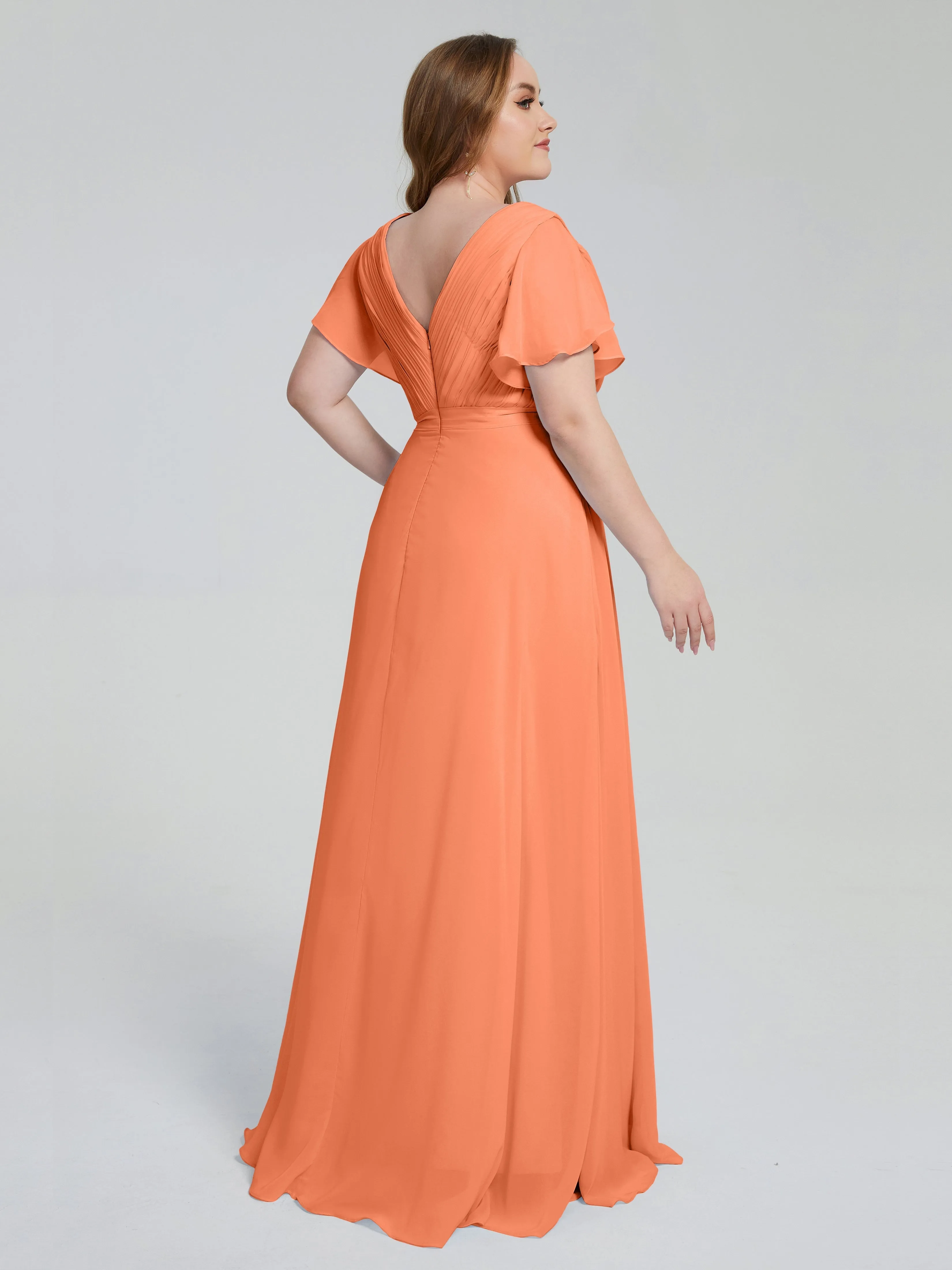 Brooke Short Sleeves Chiffon Mother of the Bride Dresses