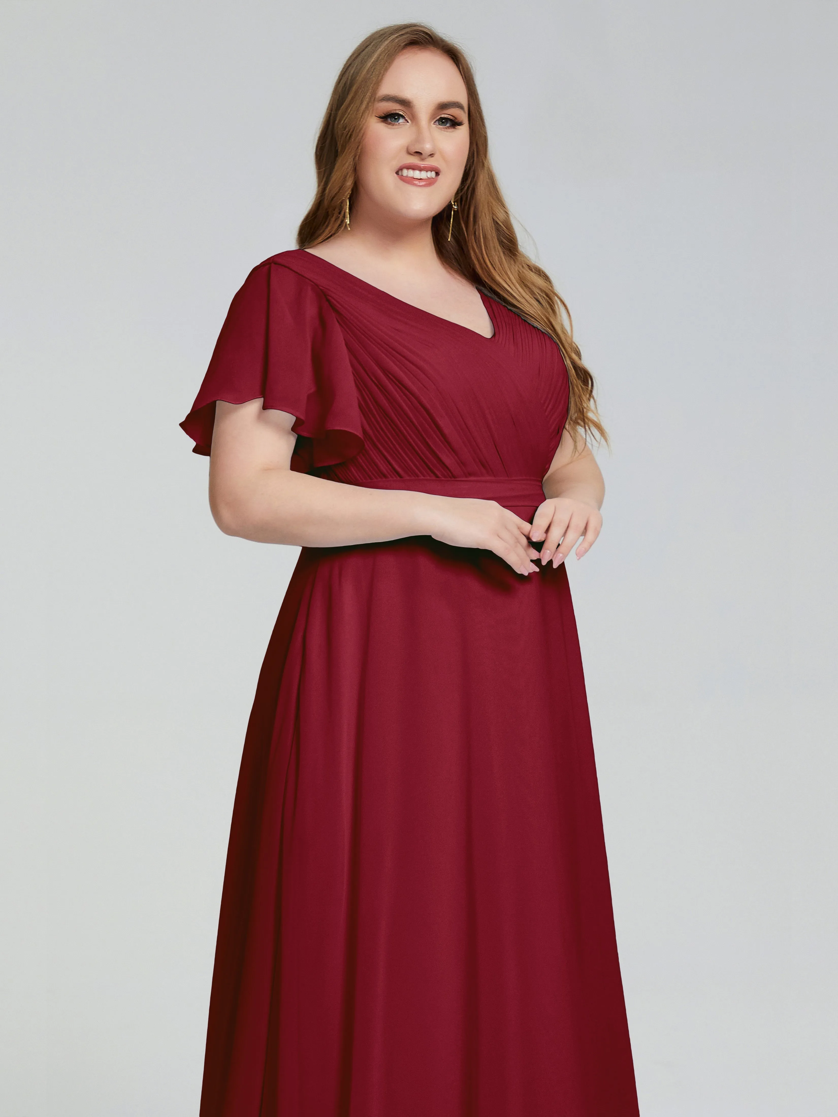 Brooke Short Sleeves Chiffon Mother of the Bride Dresses