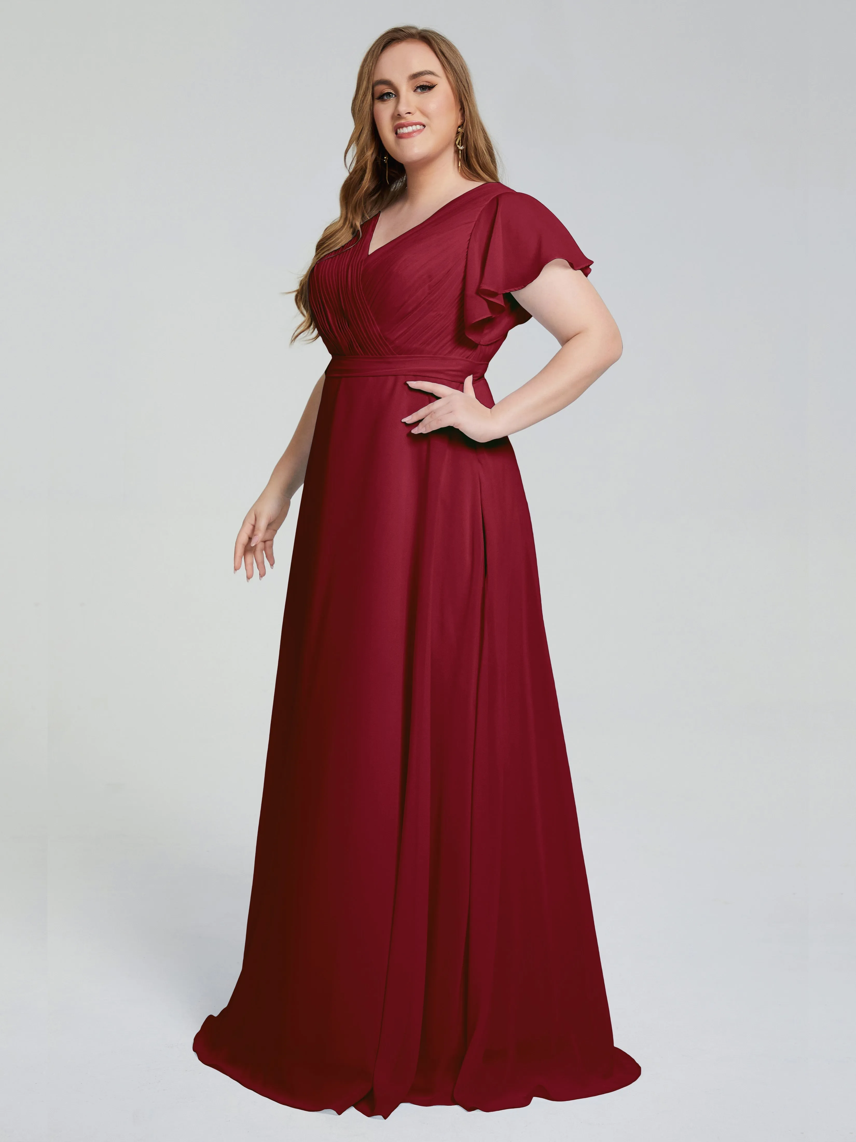 Brooke Short Sleeves Chiffon Mother of the Bride Dresses