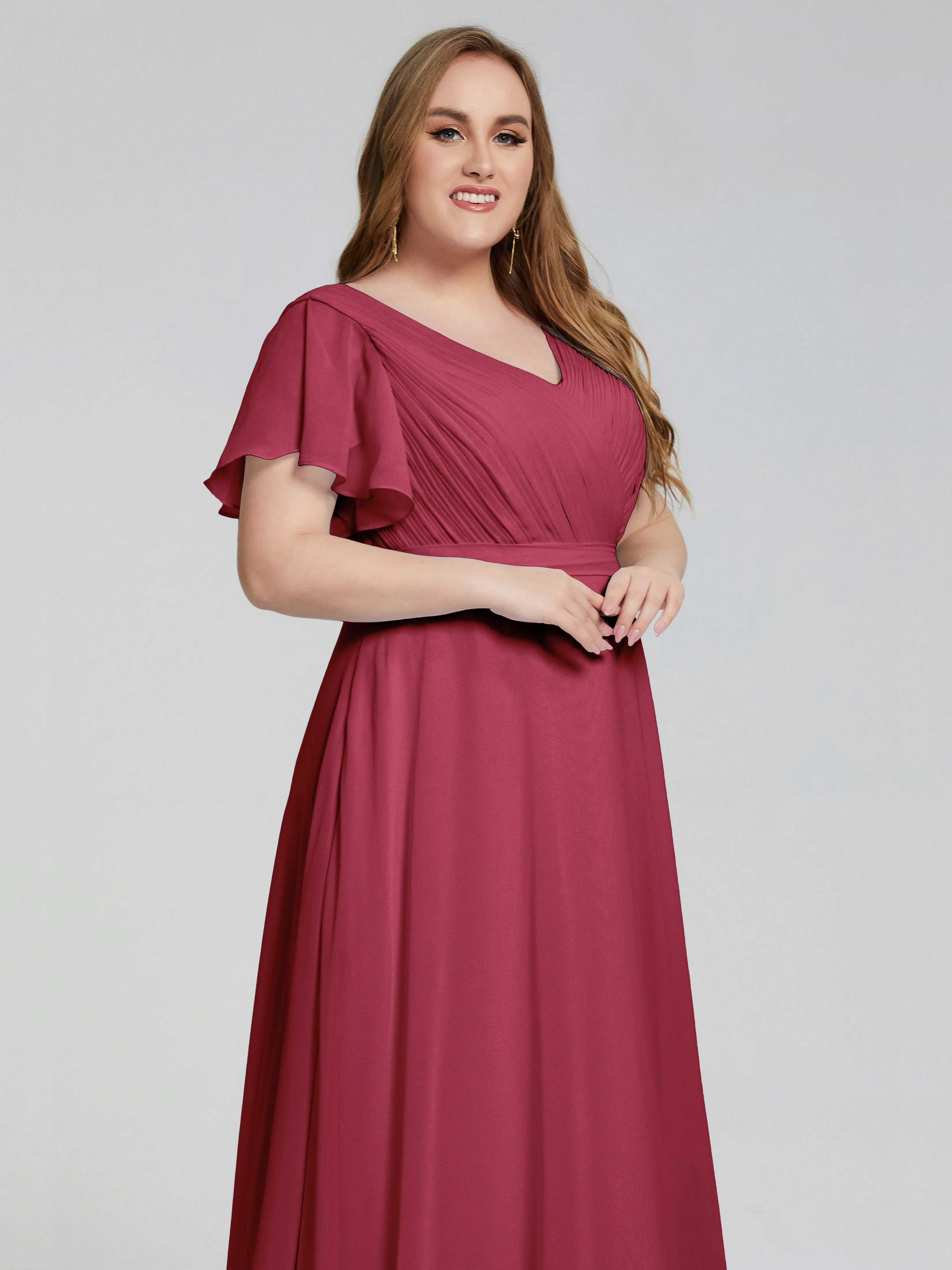 Brooke Short Sleeves Chiffon Mother of the Bride Dresses