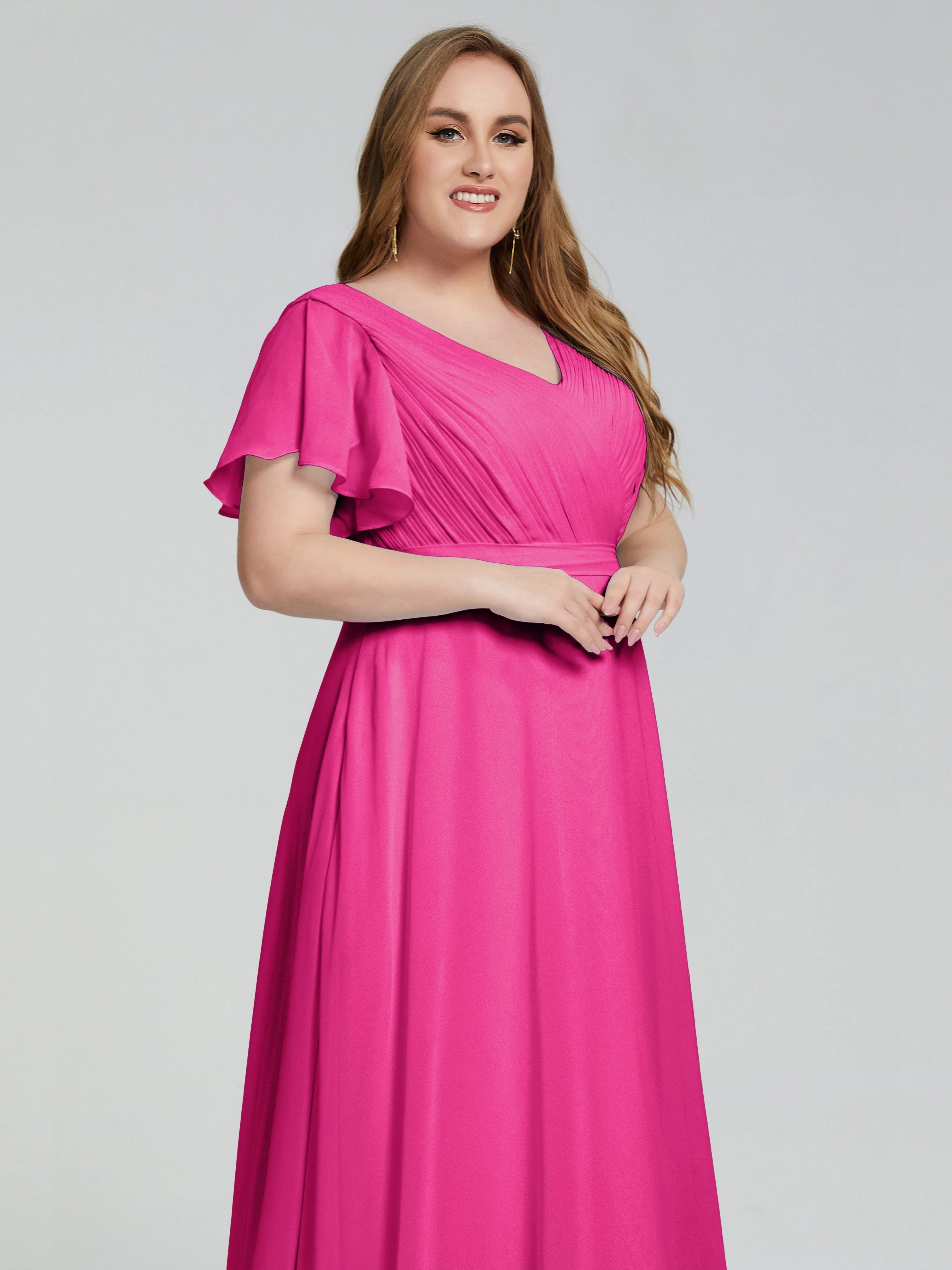 Brooke Short Sleeves Chiffon Mother of the Bride Dresses