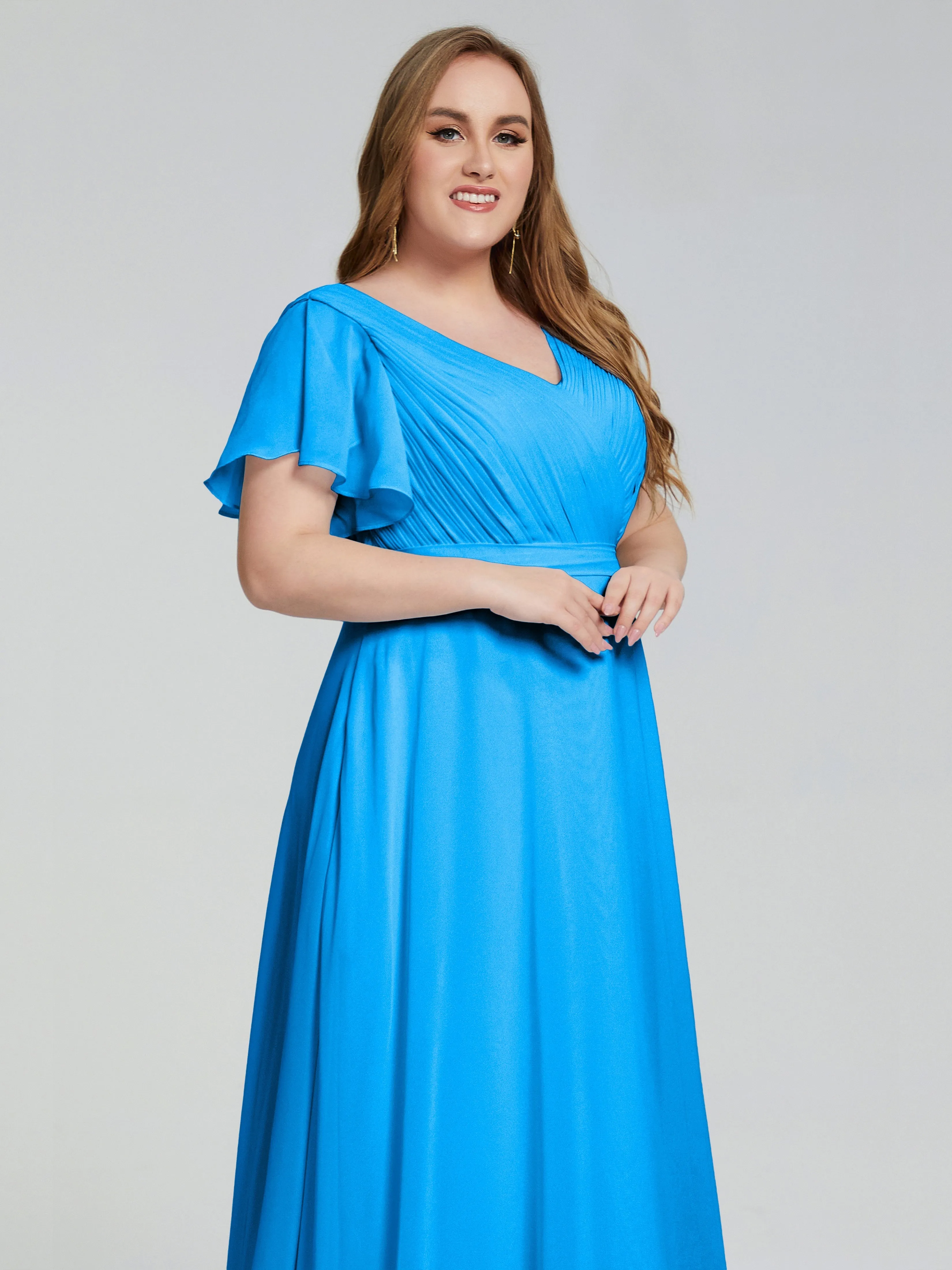 Brooke Short Sleeves Chiffon Mother of the Bride Dresses