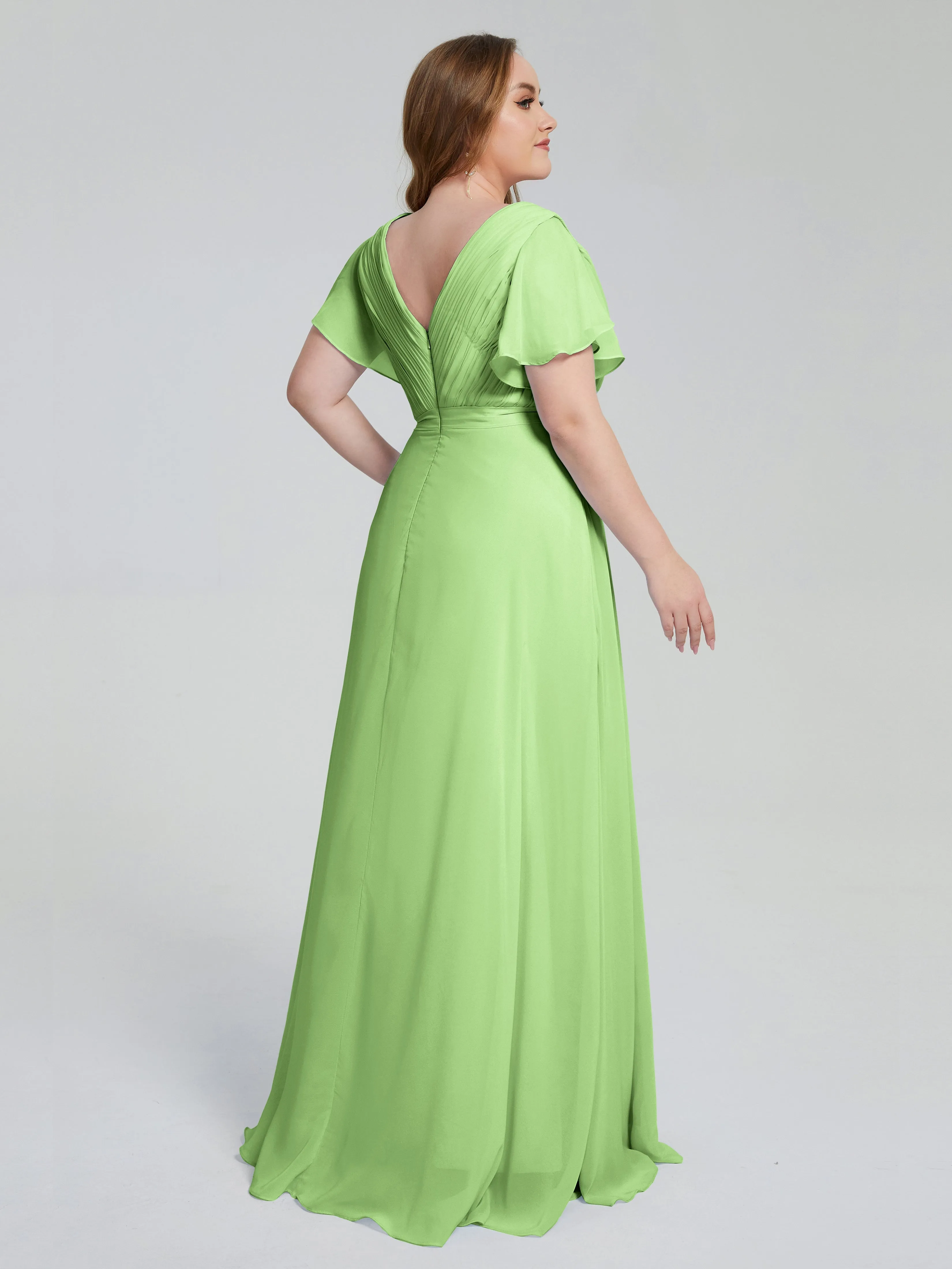 Brooke Short Sleeves Chiffon Mother of the Bride Dresses