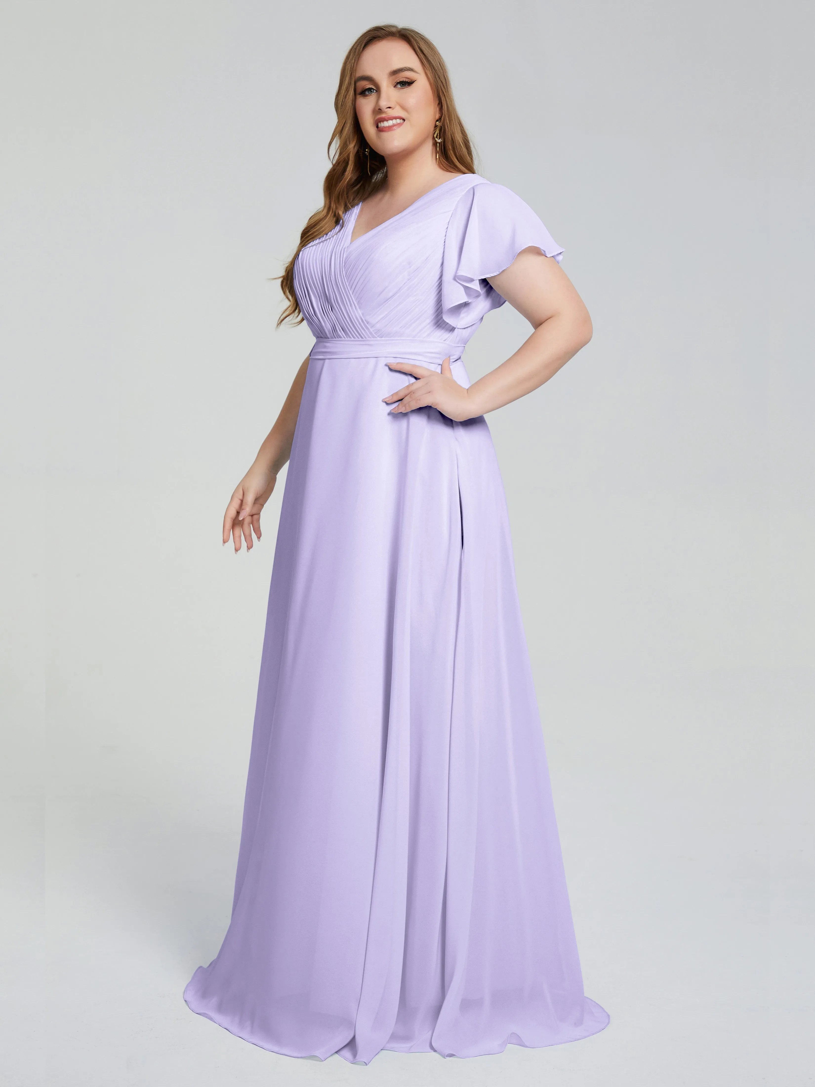 Brooke Short Sleeves Chiffon Mother of the Bride Dresses