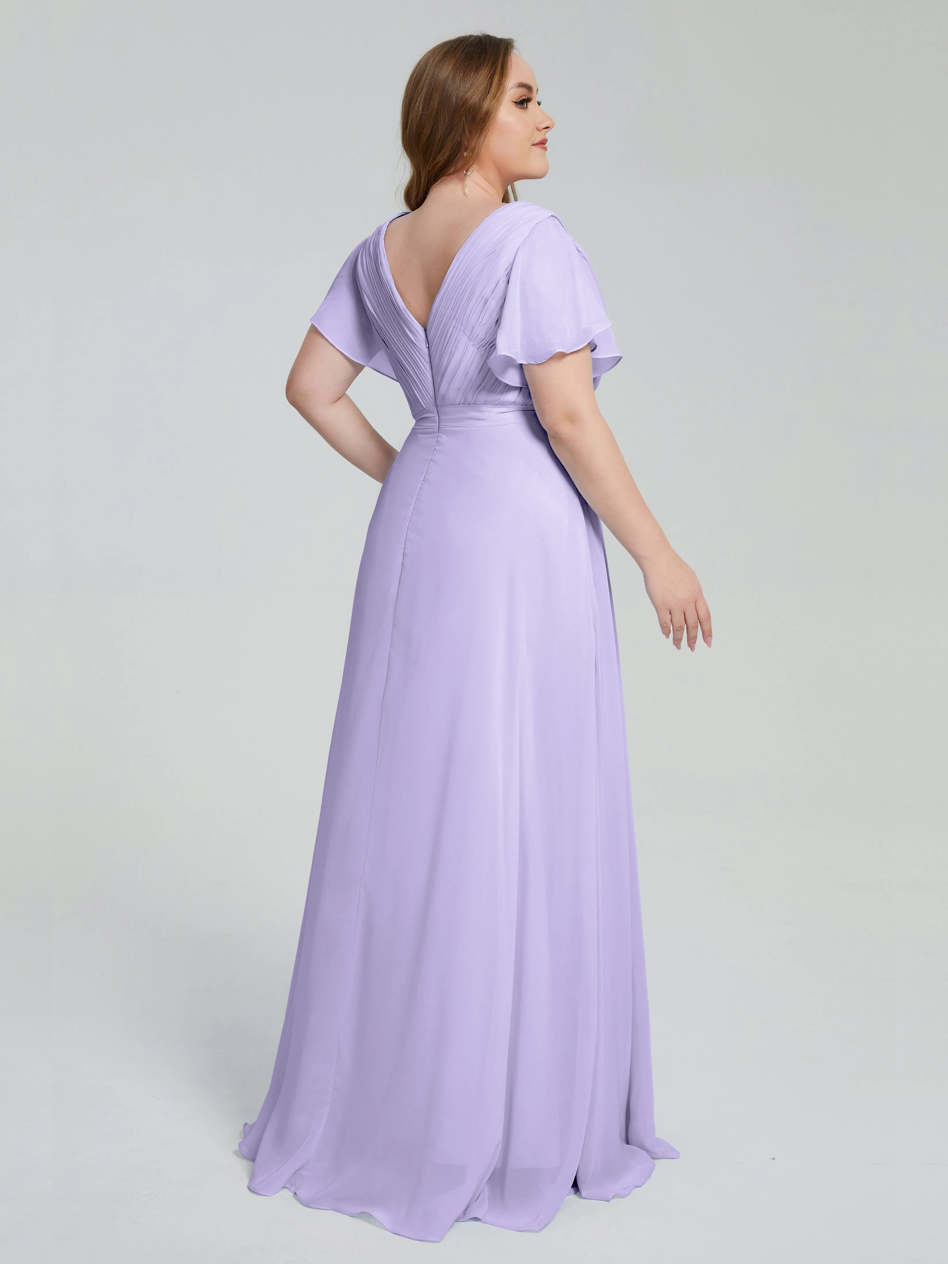 Brooke Short Sleeves Chiffon Mother of the Bride Dresses