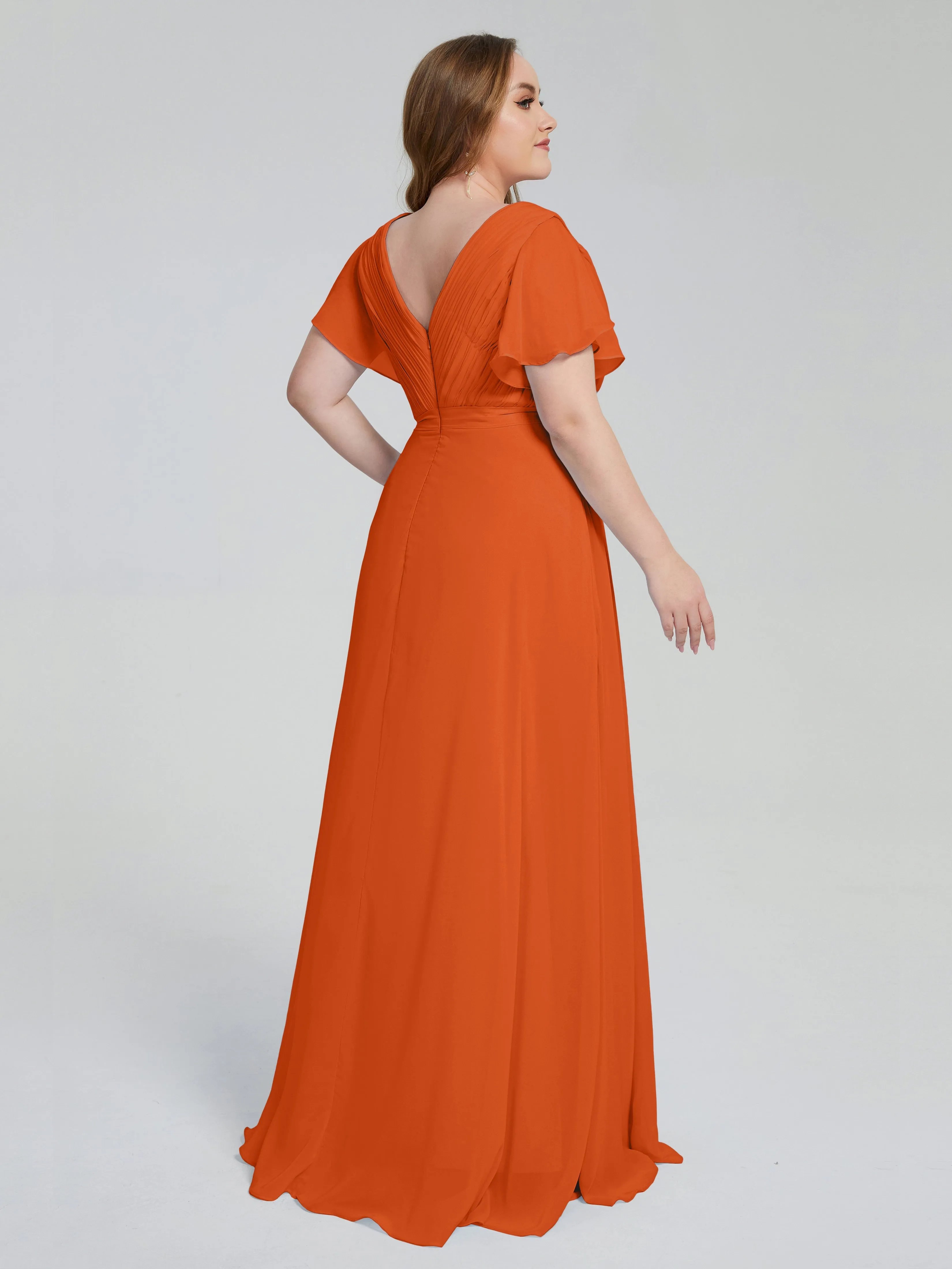 Brooke Short Sleeves Chiffon Mother of the Bride Dresses