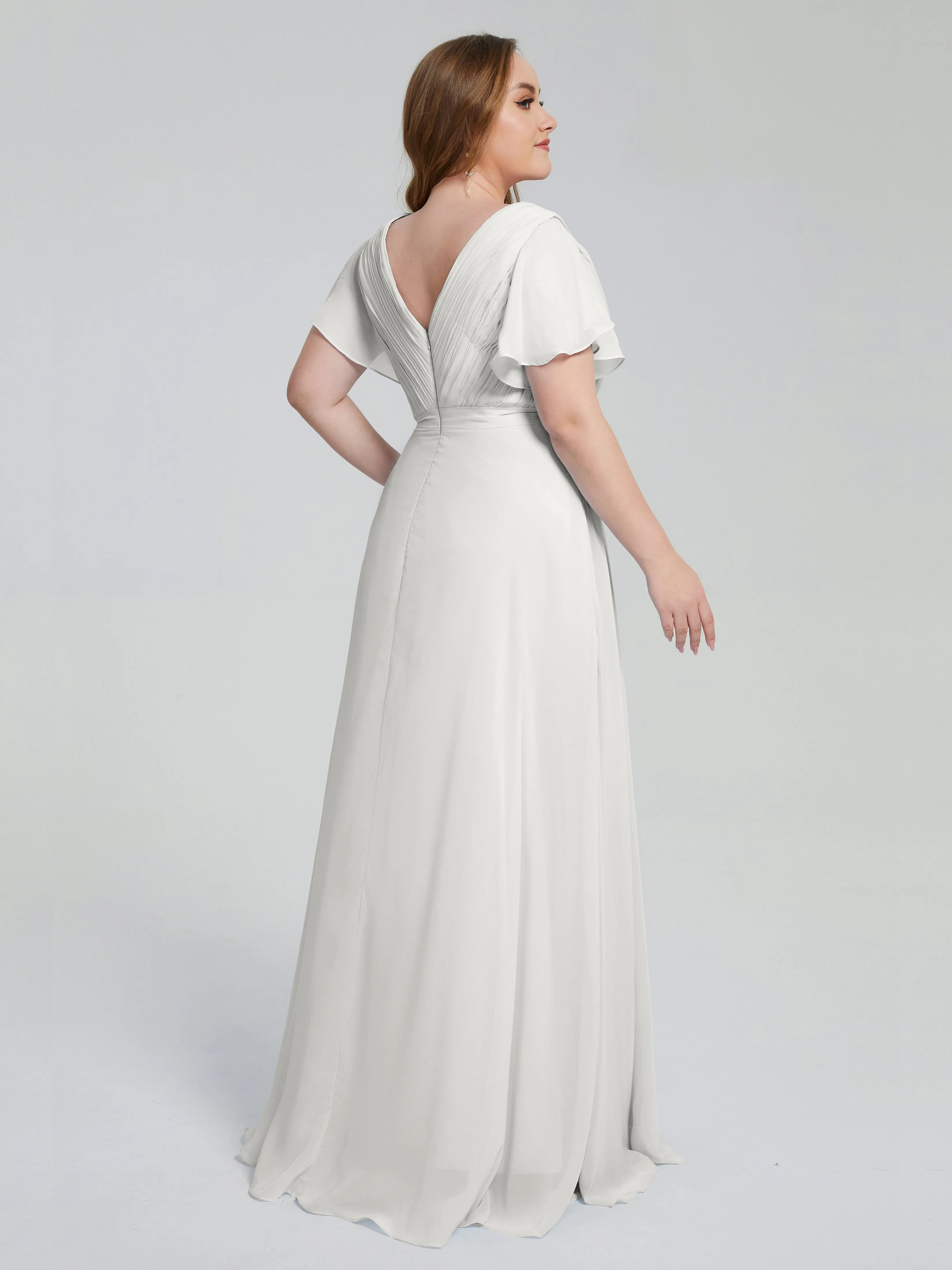 Brooke Short Sleeves Chiffon Mother of the Bride Dresses