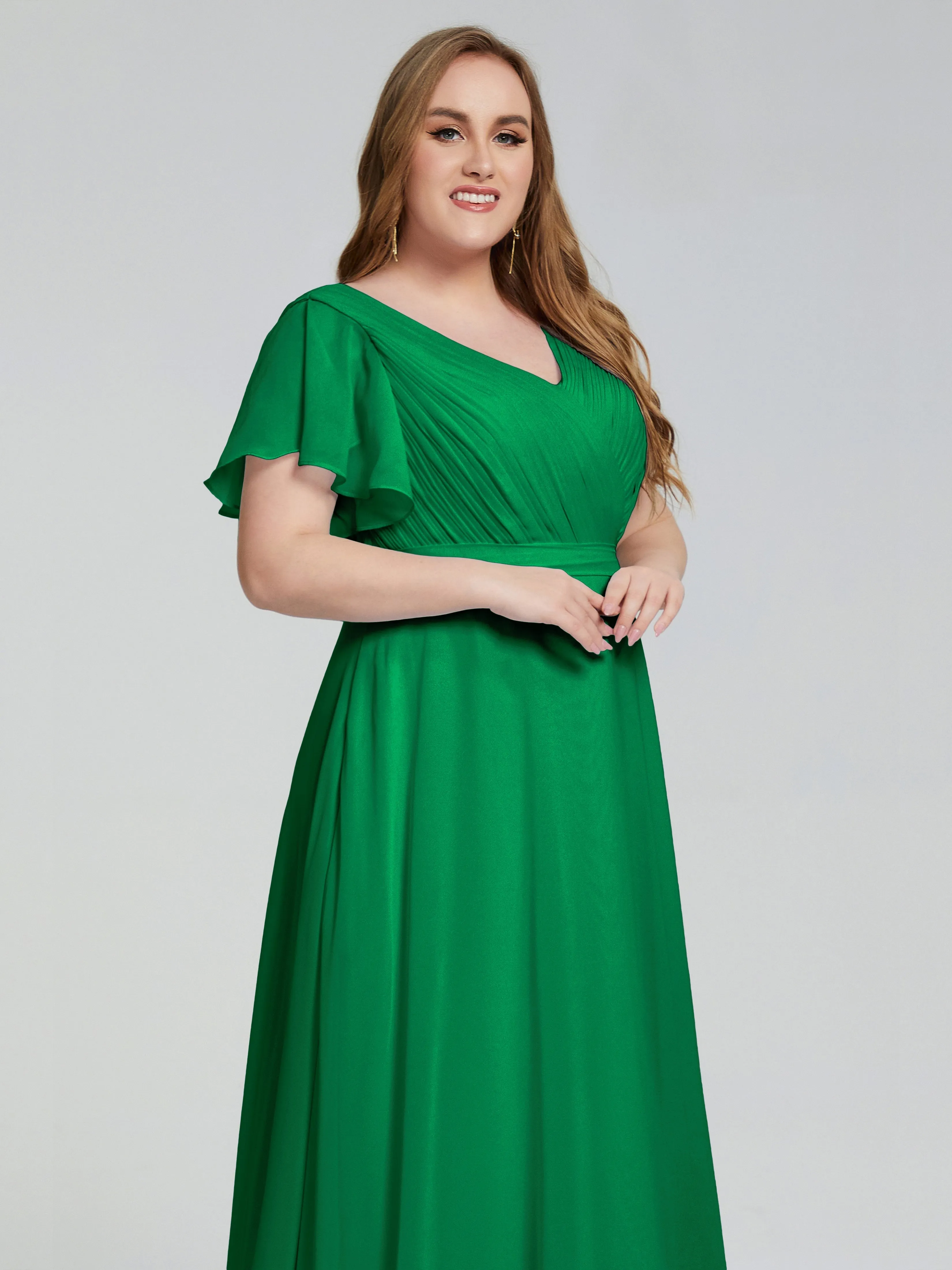 Brooke Short Sleeves Chiffon Mother of the Bride Dresses