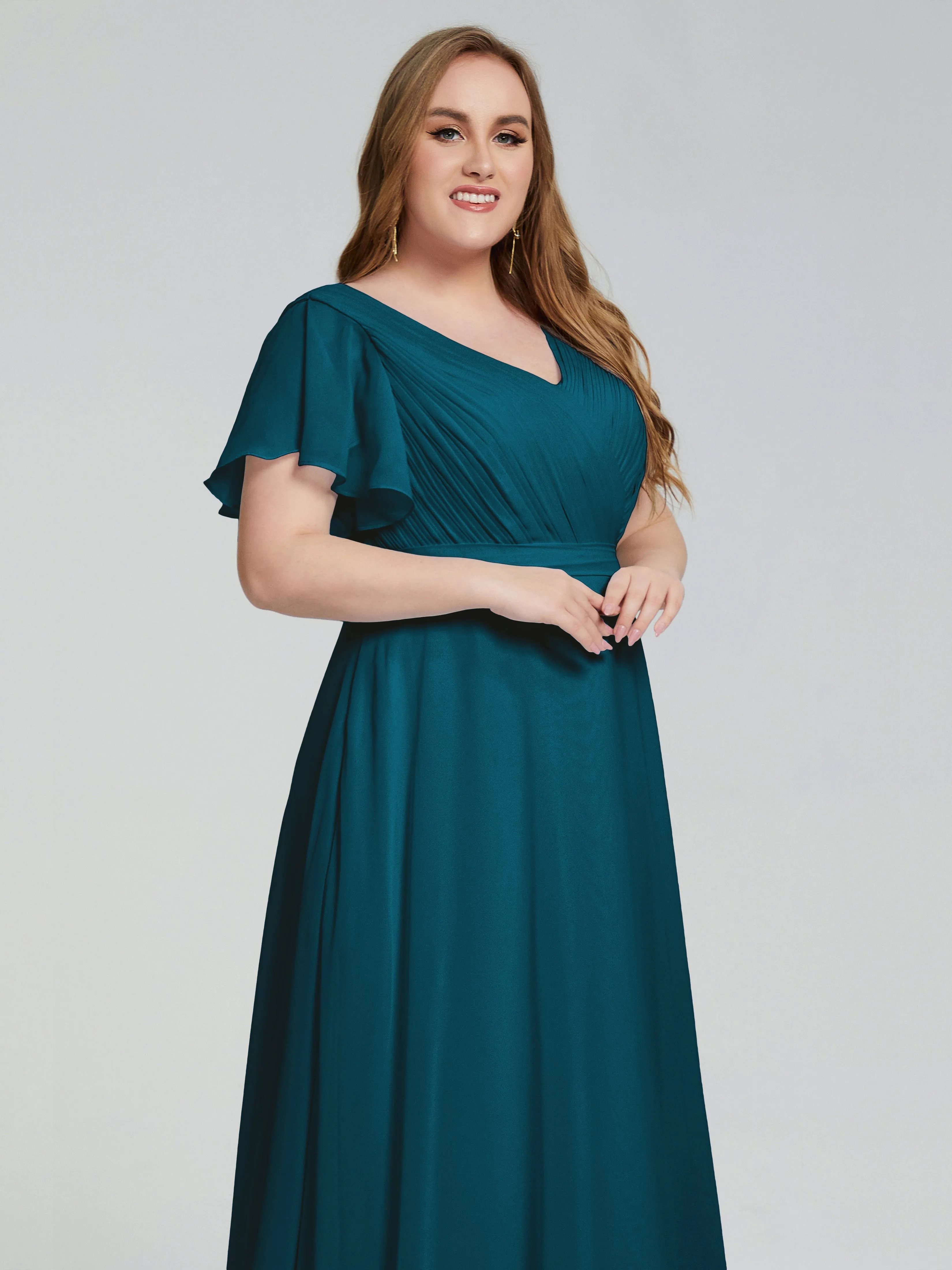 Brooke Short Sleeves Chiffon Mother of the Bride Dresses