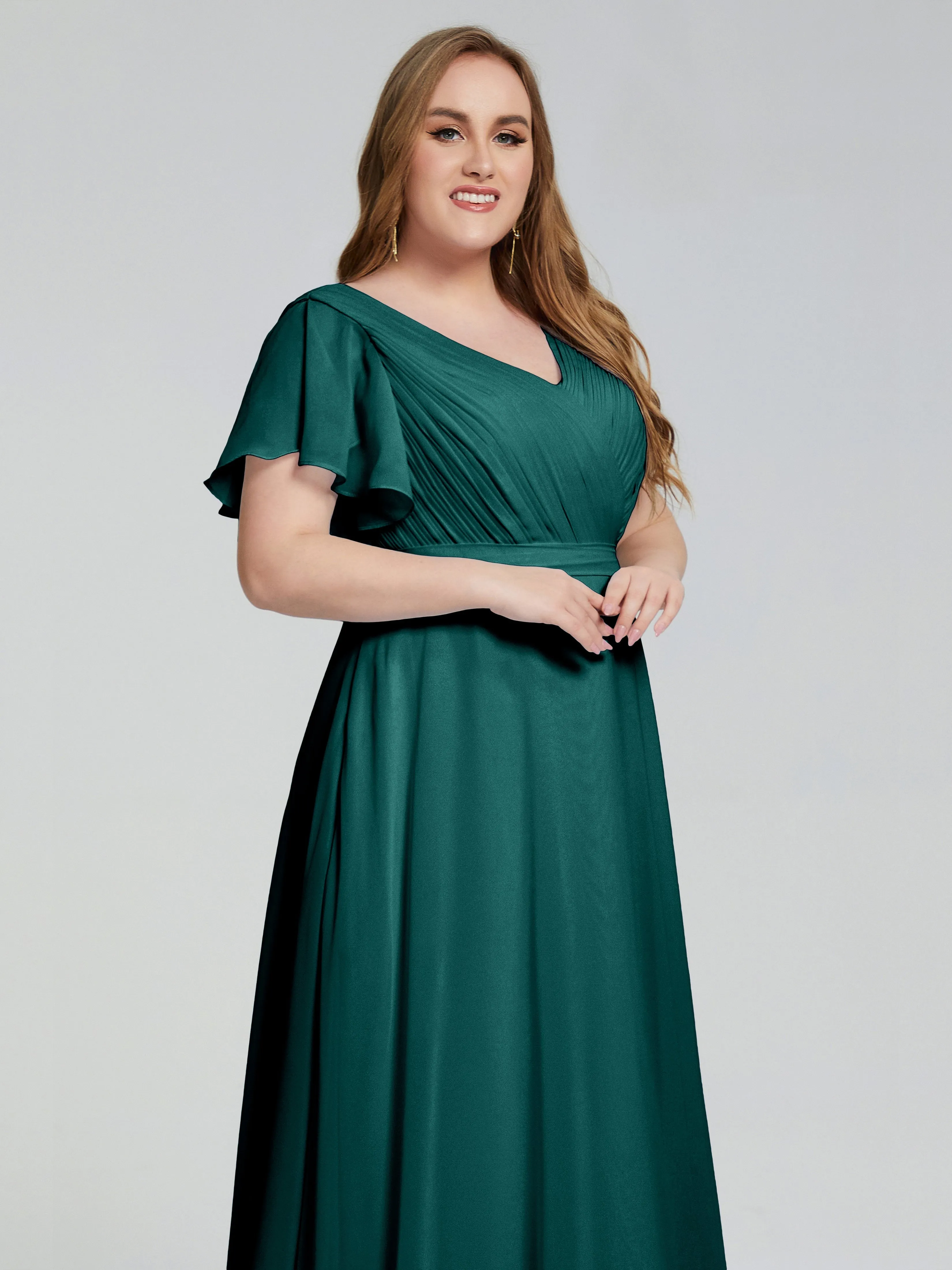 Brooke Short Sleeves Chiffon Mother of the Bride Dresses