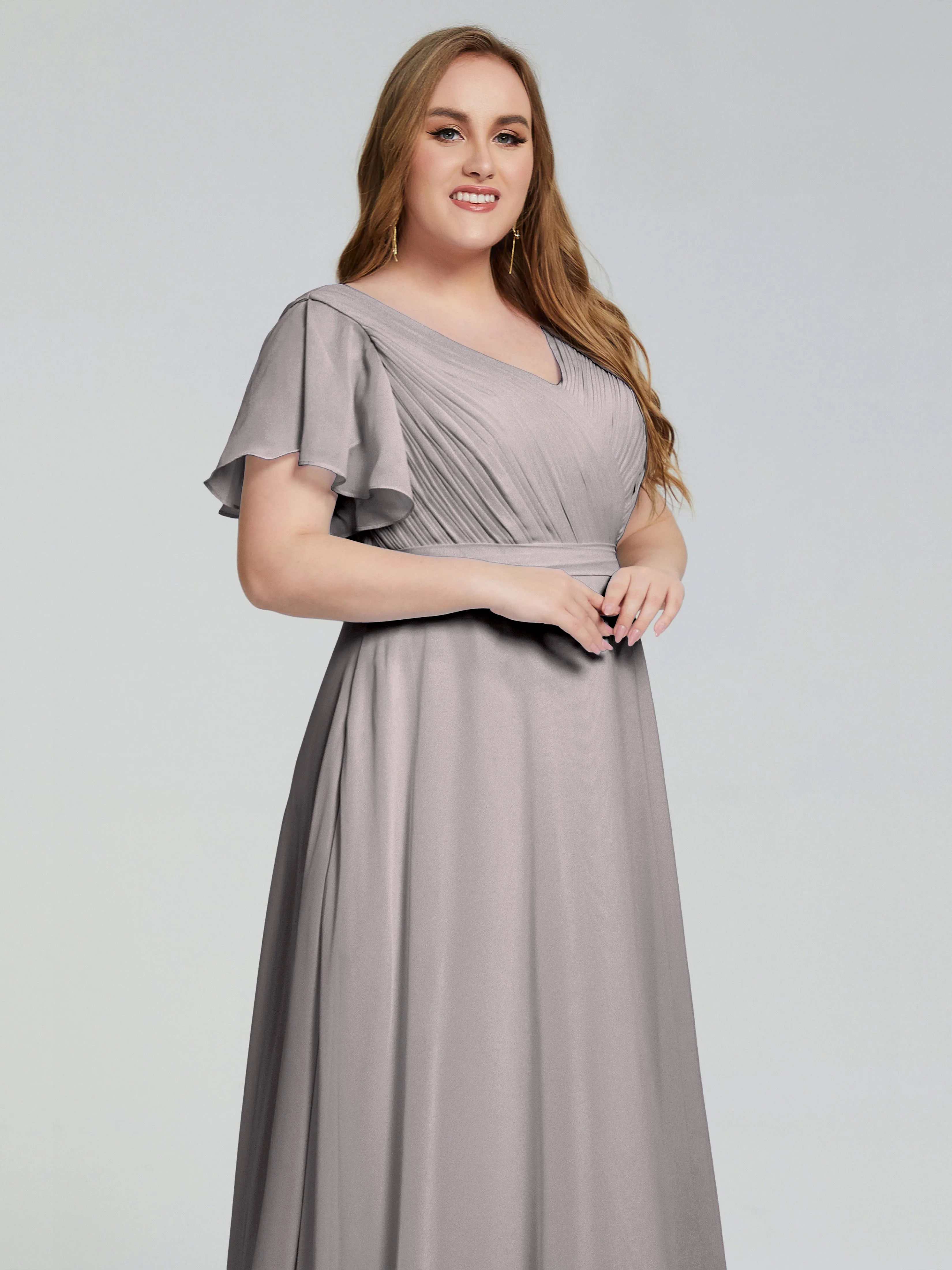 Brooke Short Sleeves Chiffon Mother of the Bride Dresses