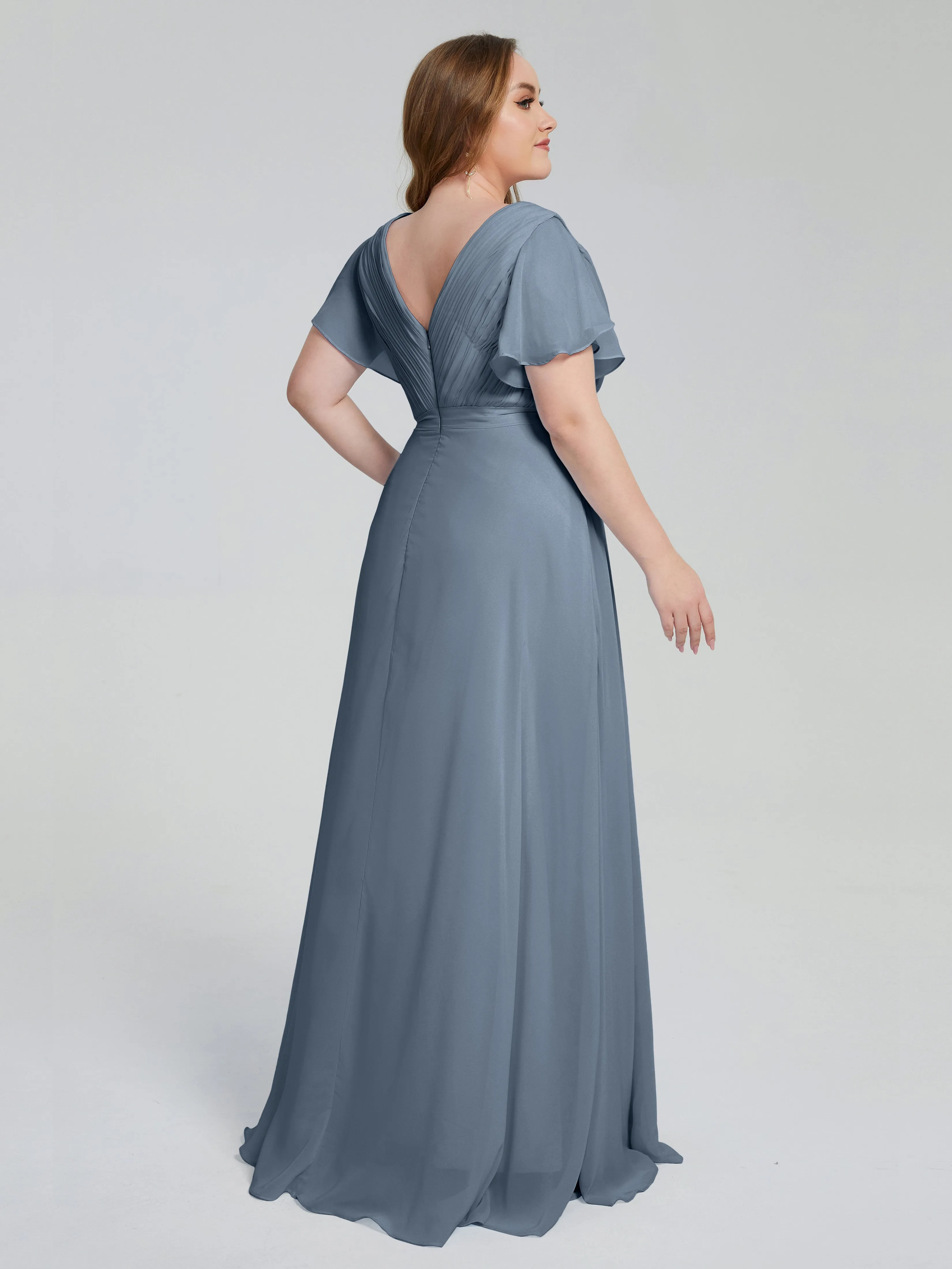 Brooke Short Sleeves Chiffon Mother of the Bride Dresses