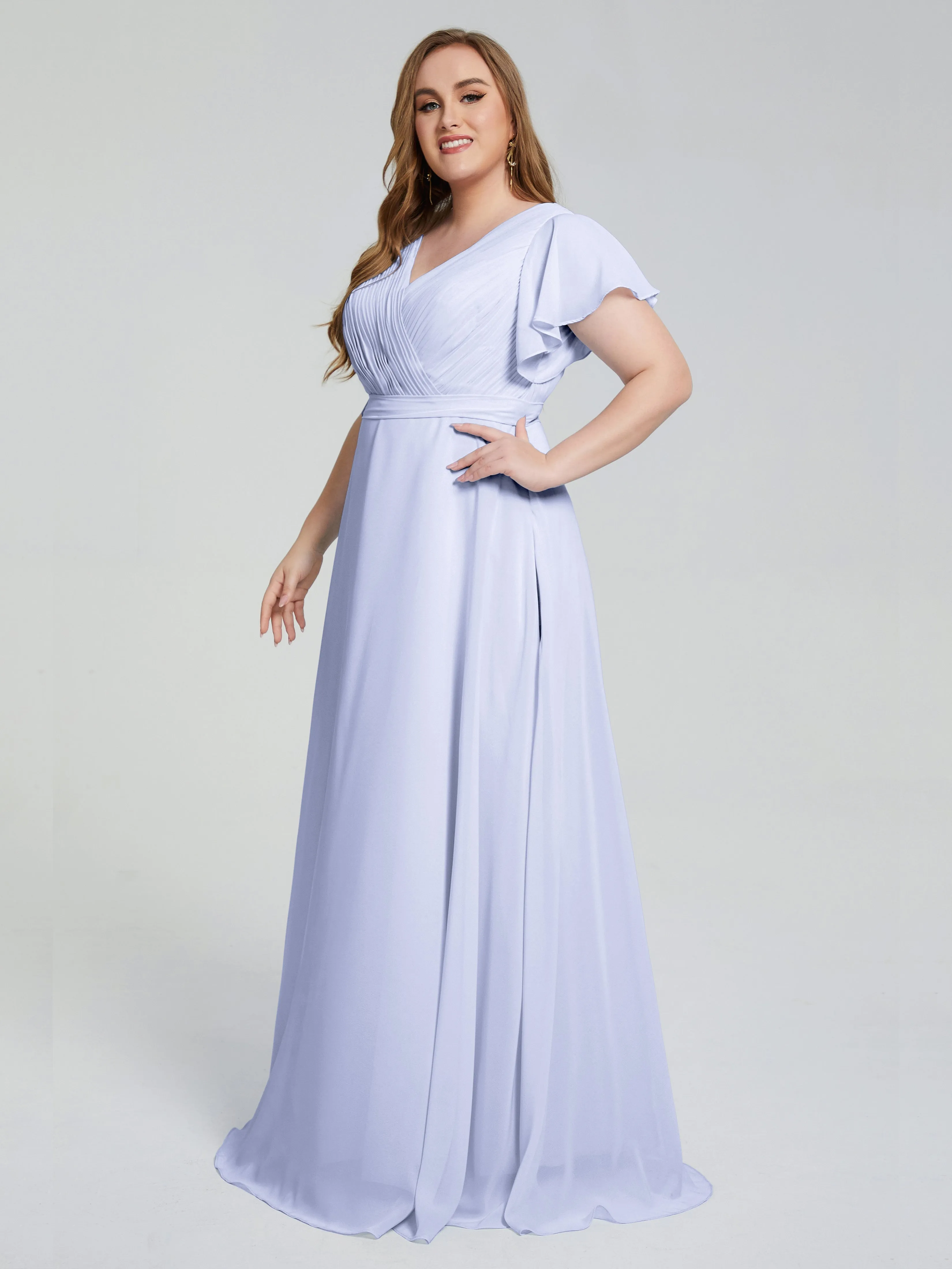 Brooke Short Sleeves Chiffon Mother of the Bride Dresses