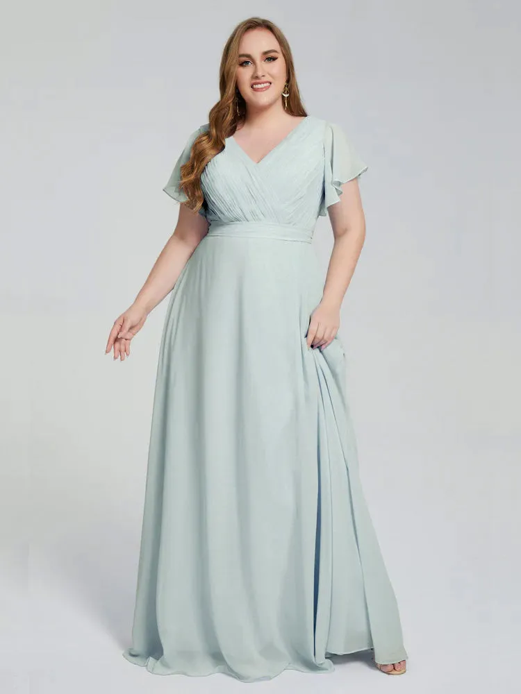 Brooke Short Sleeves Chiffon Mother of the Bride Dresses