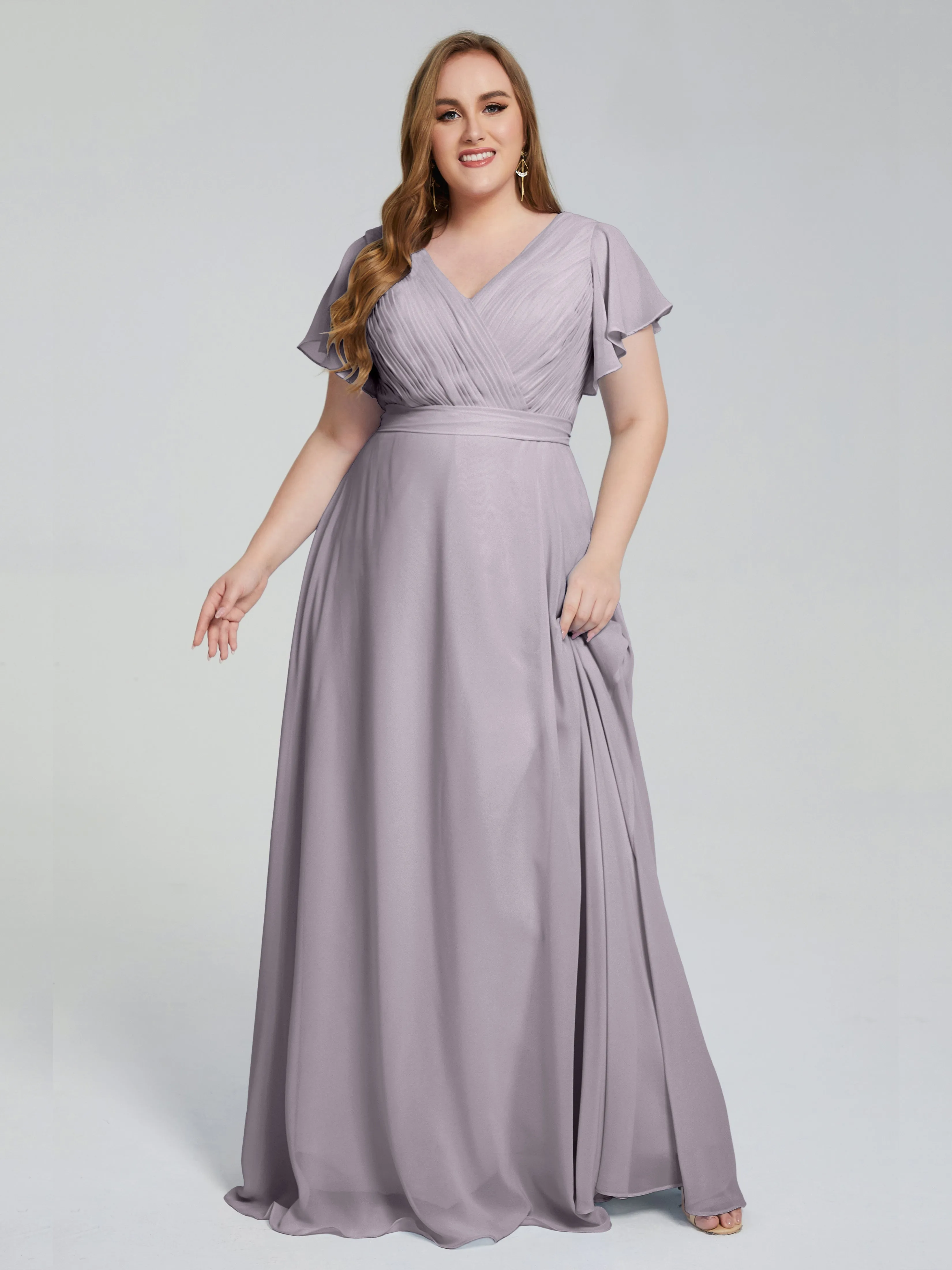 Brooke Short Sleeves Chiffon Mother of the Bride Dresses