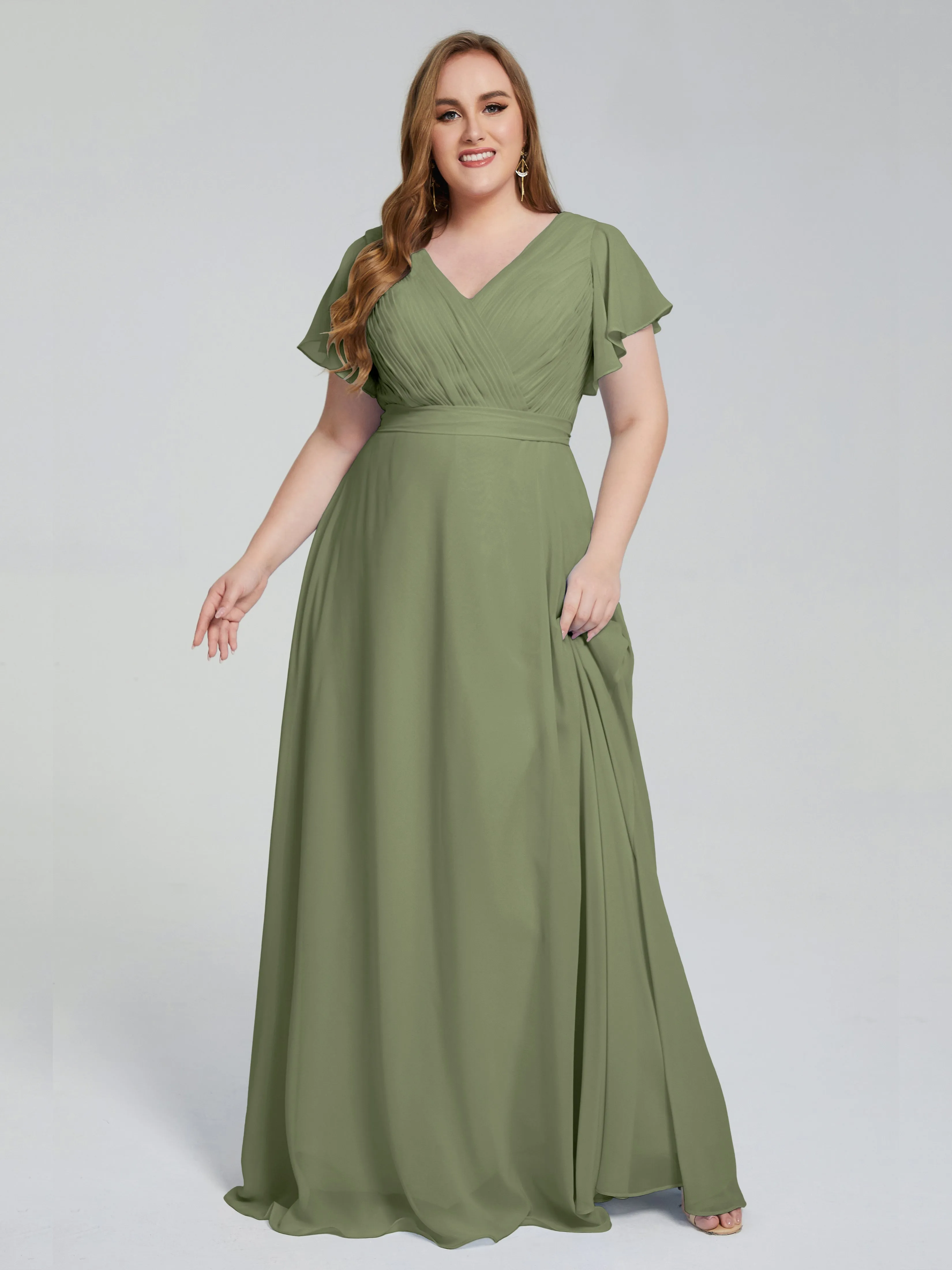 Brooke Short Sleeves Chiffon Mother of the Bride Dresses