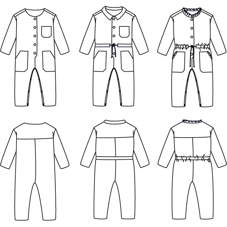 BROOKLYN Jumpsuit - Baby 6M/4Y - Paper Sewing Pattern