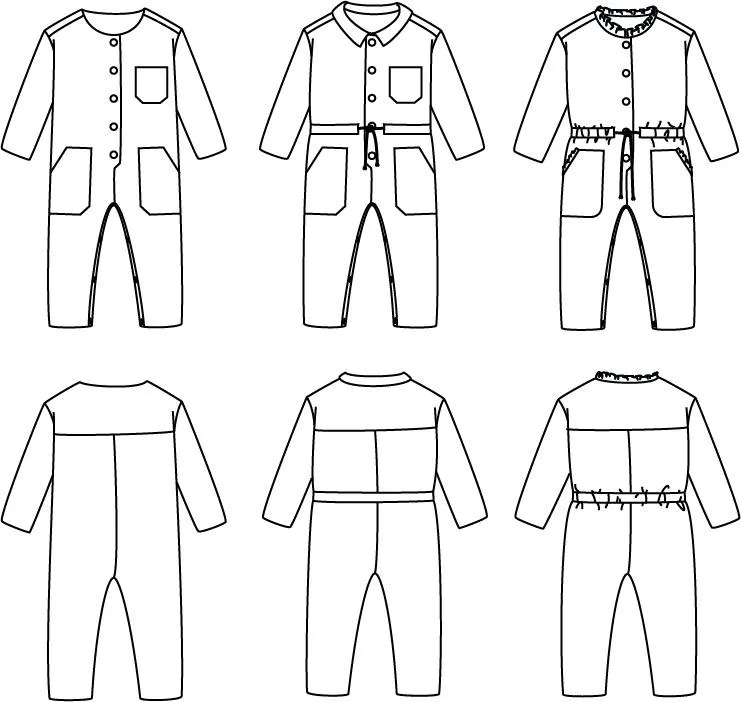 Brooklyn Jumpsuit Sewing Pattern - Baby 6M/4Y - Ikatee