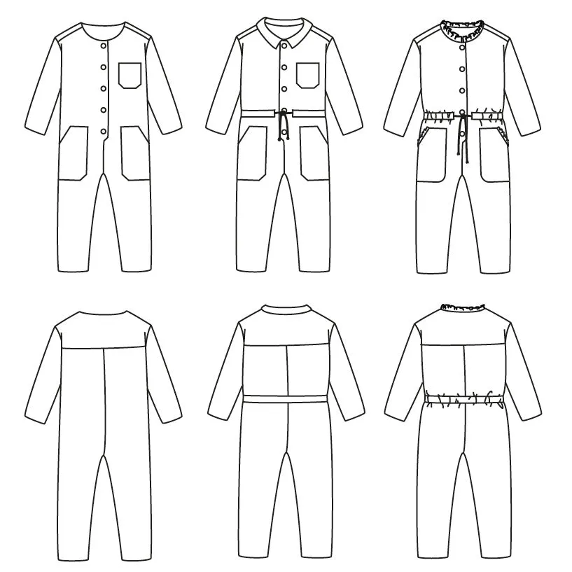 BROOKLYN Kids Jumpsuit - Kids 3/12Y - PDF Sewing Pattern