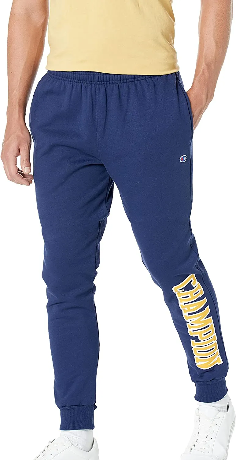 Champion Men's Block Logo Powerblend Fleece Joggers