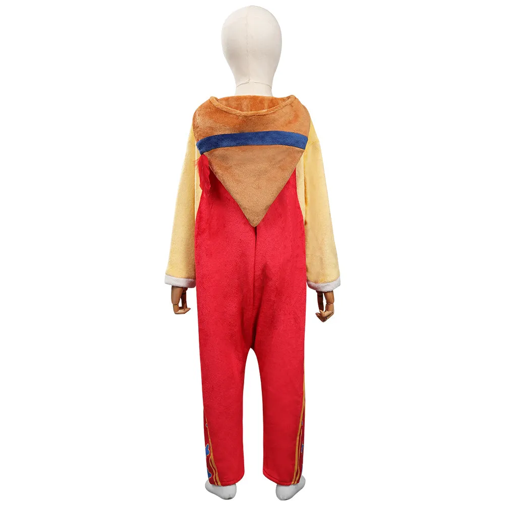 Children Kids  Pinocchio Cosplay Costume Jumpsuit Sleepwear Pajamas Halloween Carnival Suit