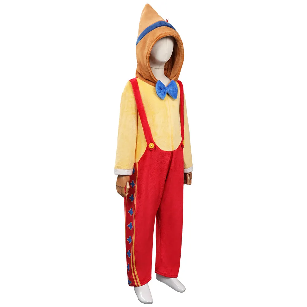 Children Kids  Pinocchio Cosplay Costume Jumpsuit Sleepwear Pajamas Halloween Carnival Suit