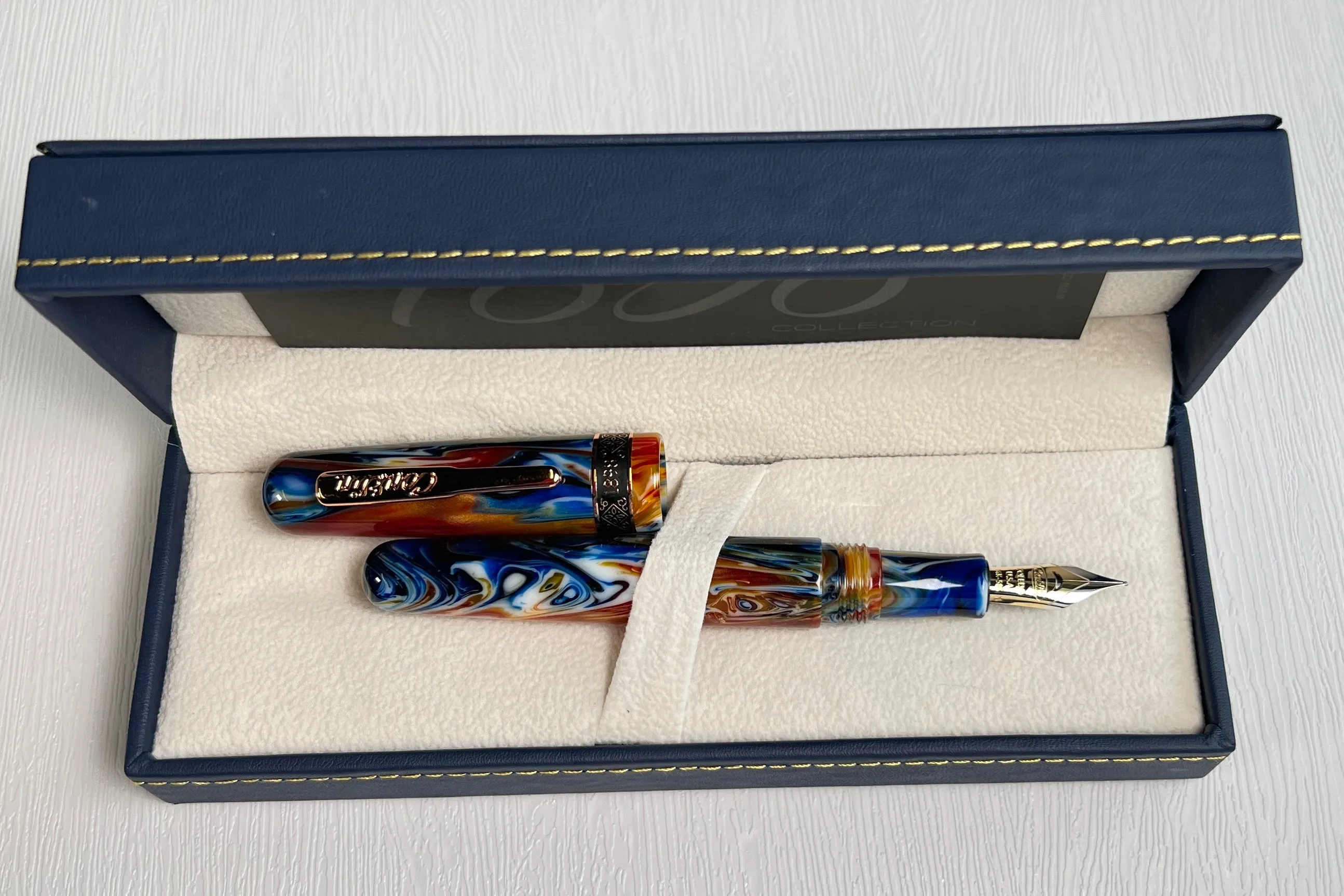 CONKLIN Duraflex (1898) Fountain Pen - Misto Orange 14kt