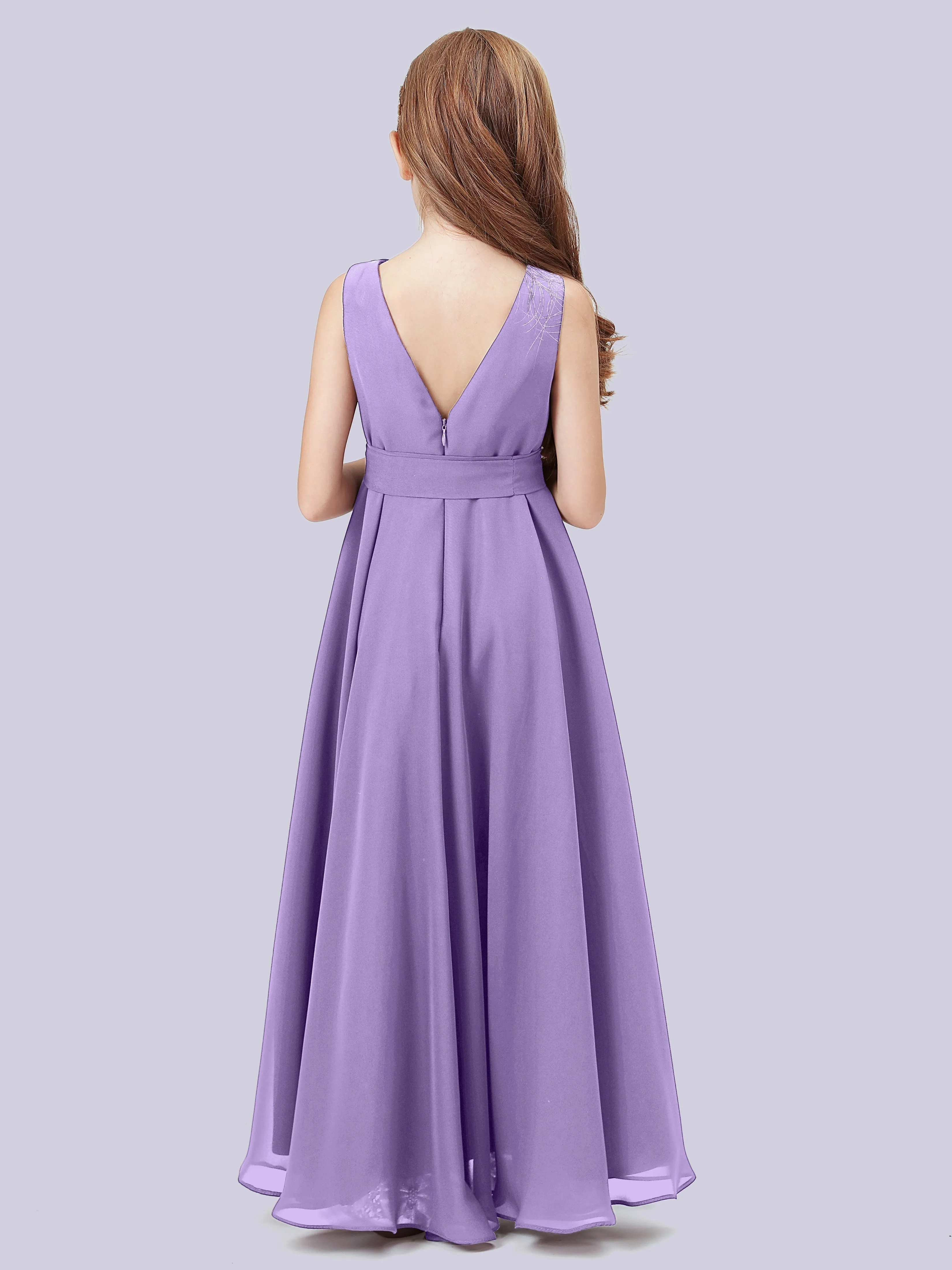 Cowl Junior Bridesmaid Dress with Cascade