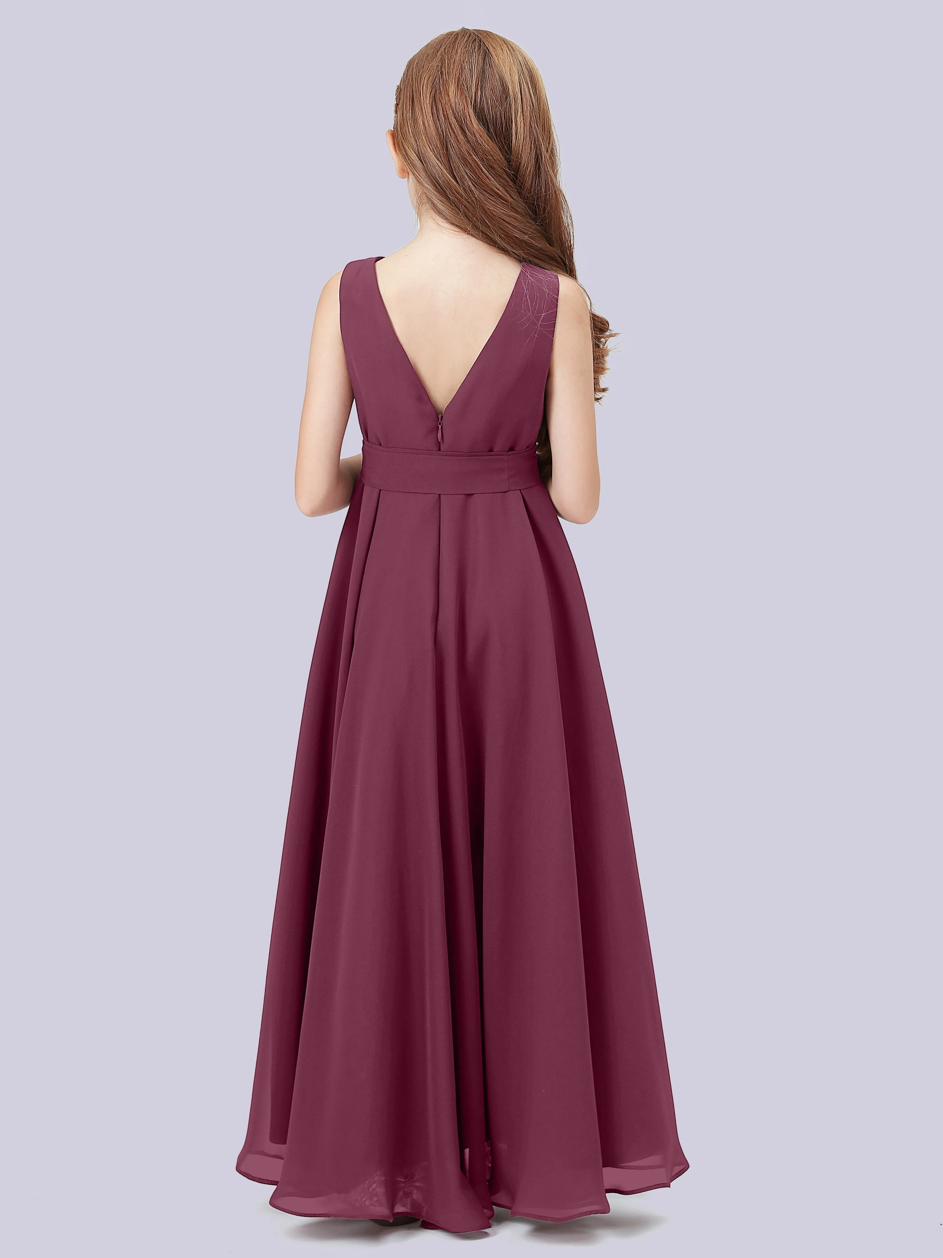 Cowl Junior Bridesmaid Dress with Cascade